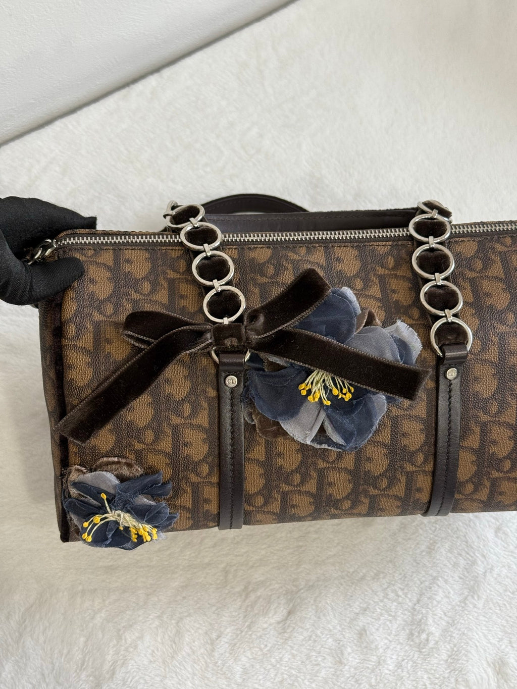 DIOR Trotter Romantique Hand Bag PVC Leather