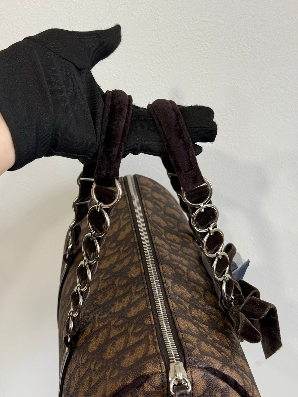 DIOR Trotter Romantique Hand Bag PVC Leather