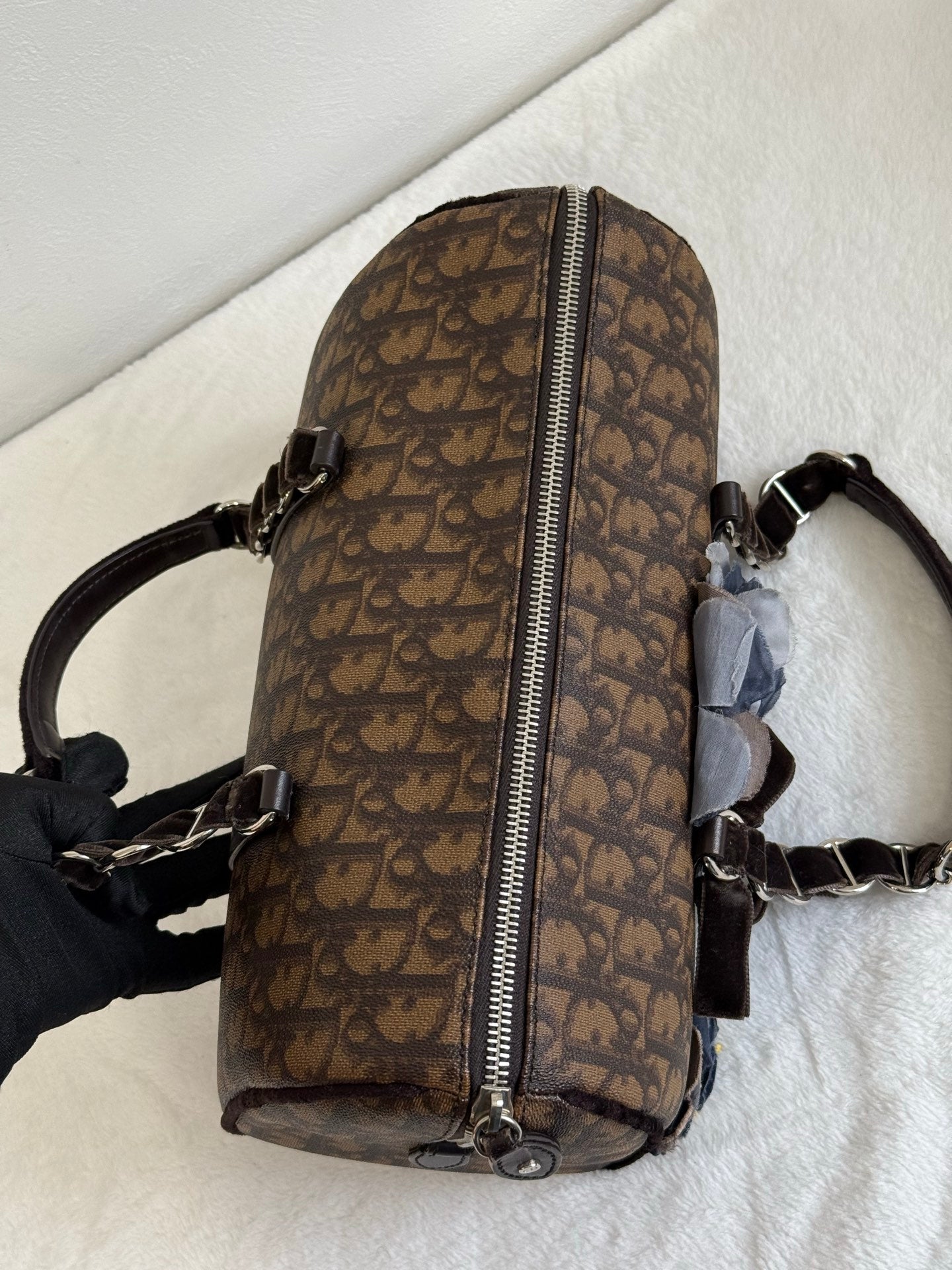 DIOR Trotter Romantique Hand Bag PVC Leather