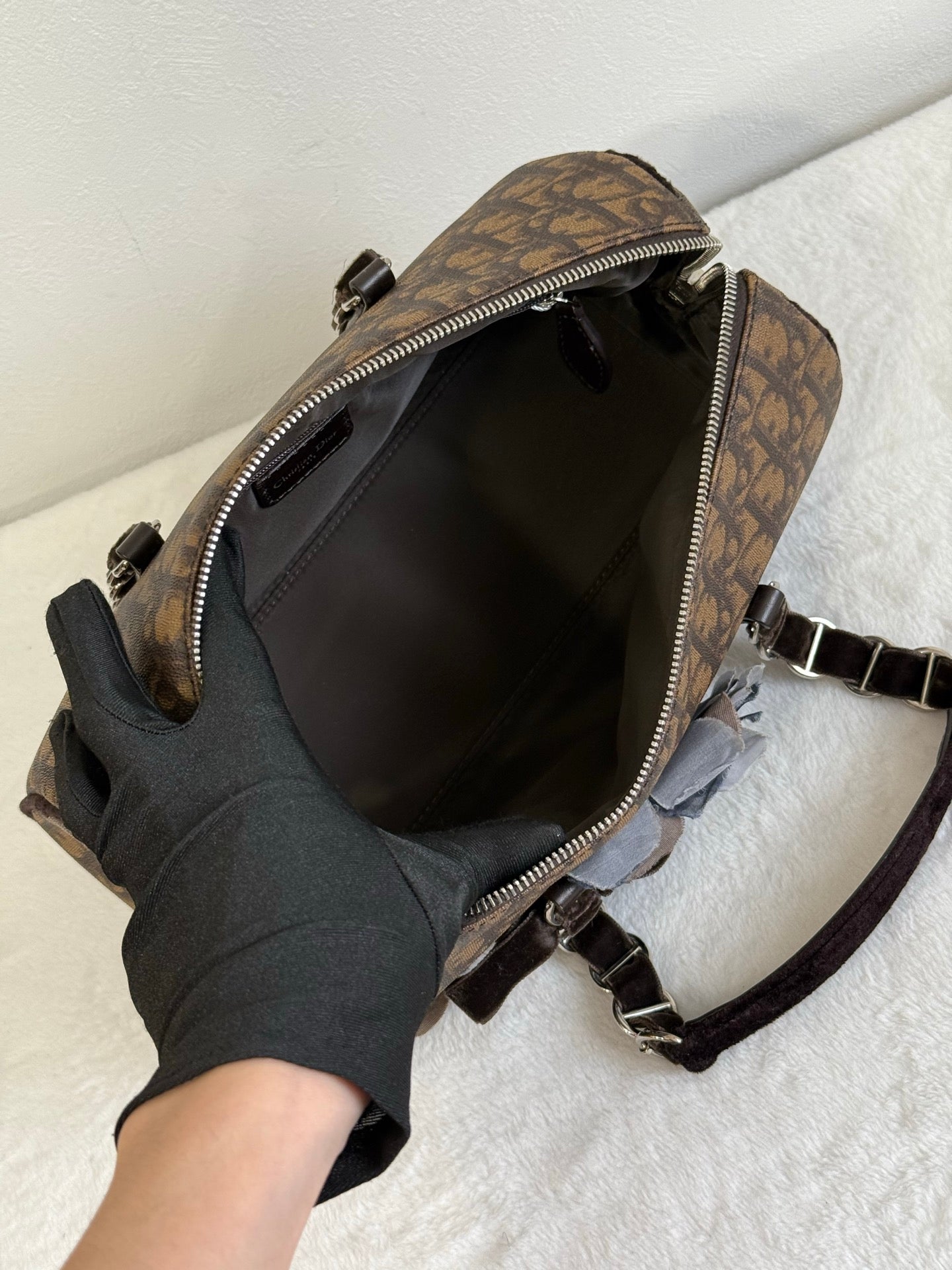 DIOR Trotter Romantique Hand Bag PVC Leather