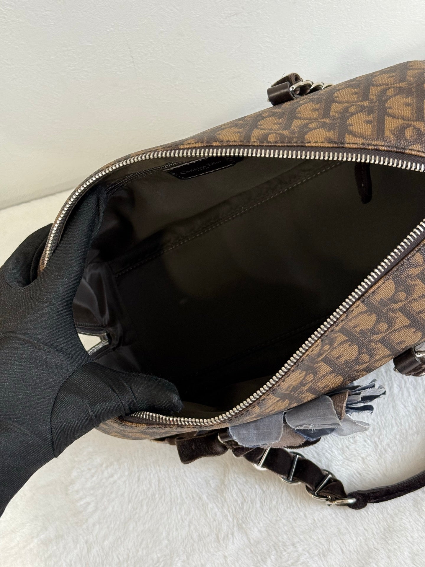 DIOR Trotter Romantique Hand Bag PVC Leather