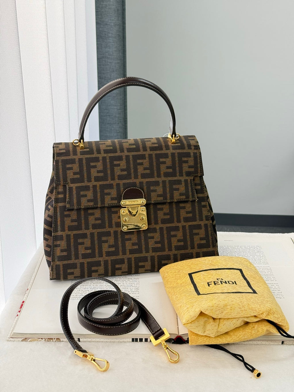 FENDI Zucca Kelly Shoulder Bag