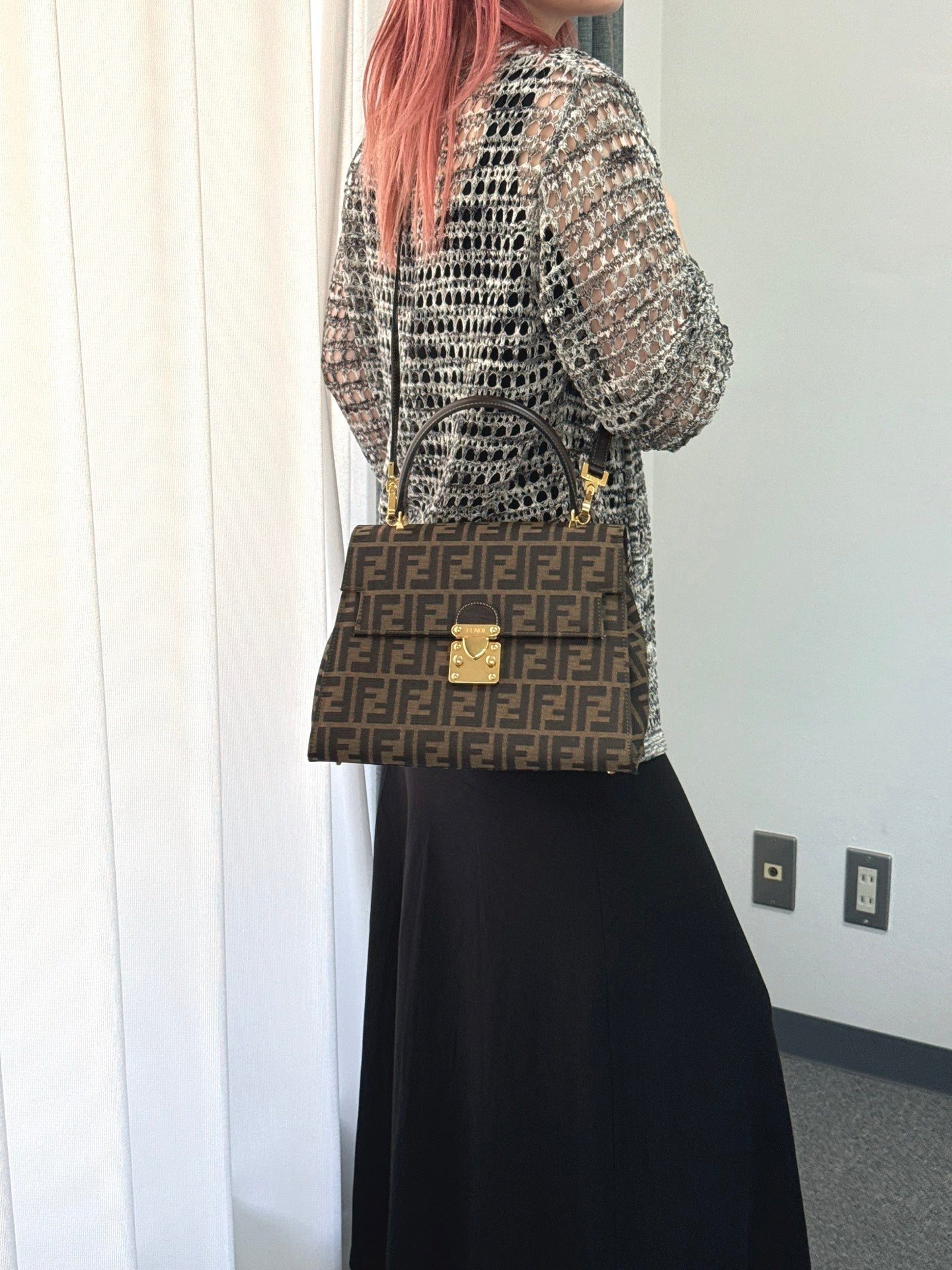 FENDI Zucca Kelly Shoulder Bag