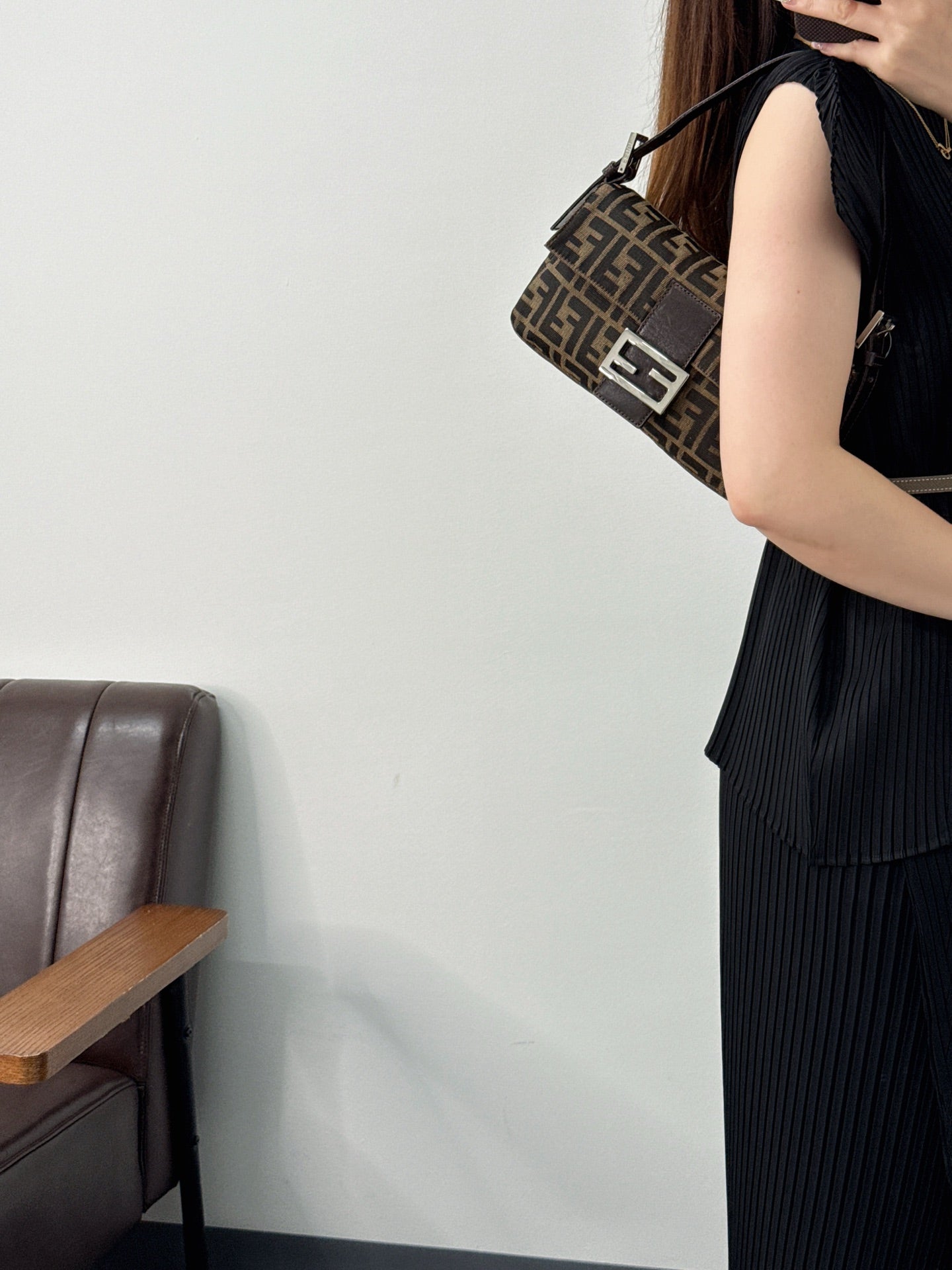 FENDI Zucca Baguette Bag