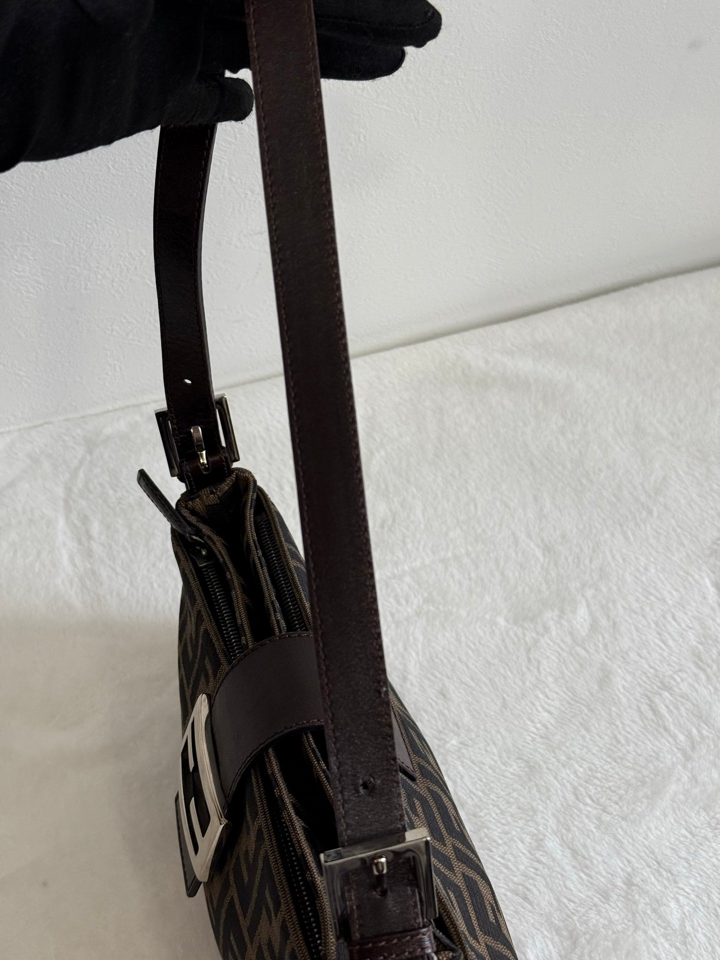 FENDI  Zucca Baguette Shoulder Bag