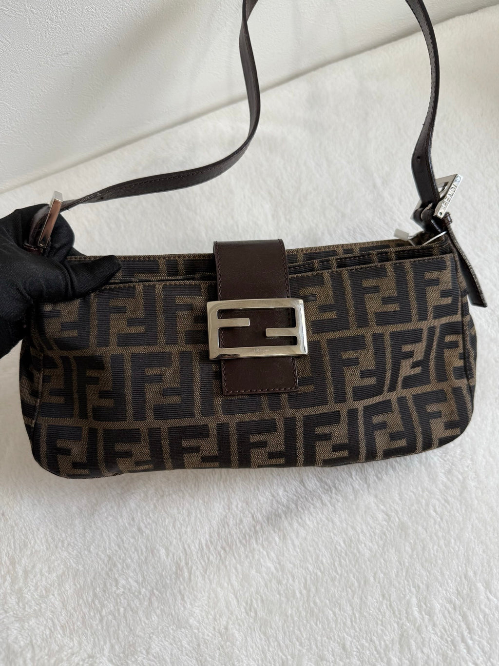 FENDI  Zucca Baguette Shoulder Bag