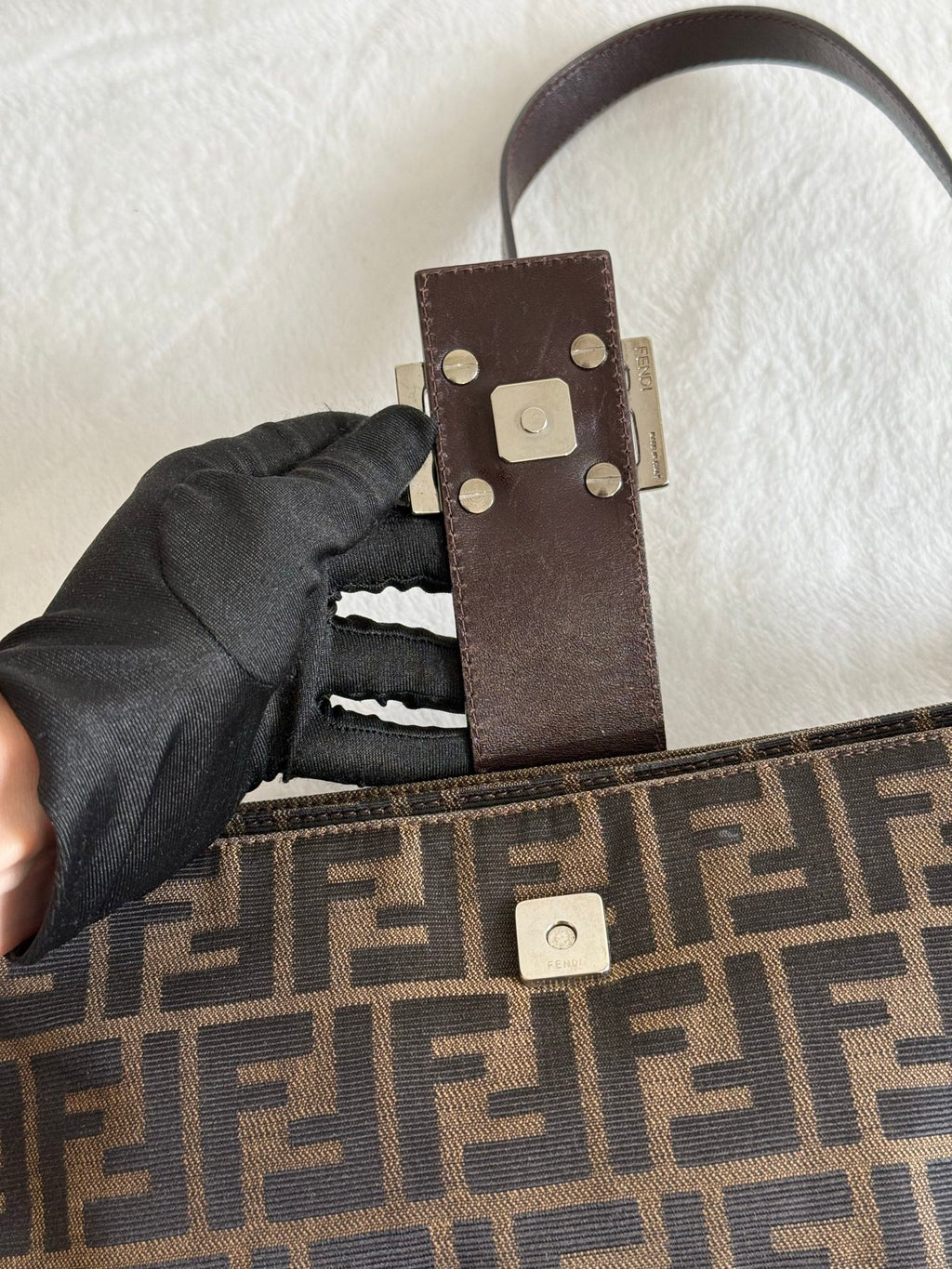 FENDI  Zucca Baguette Shoulder Bag