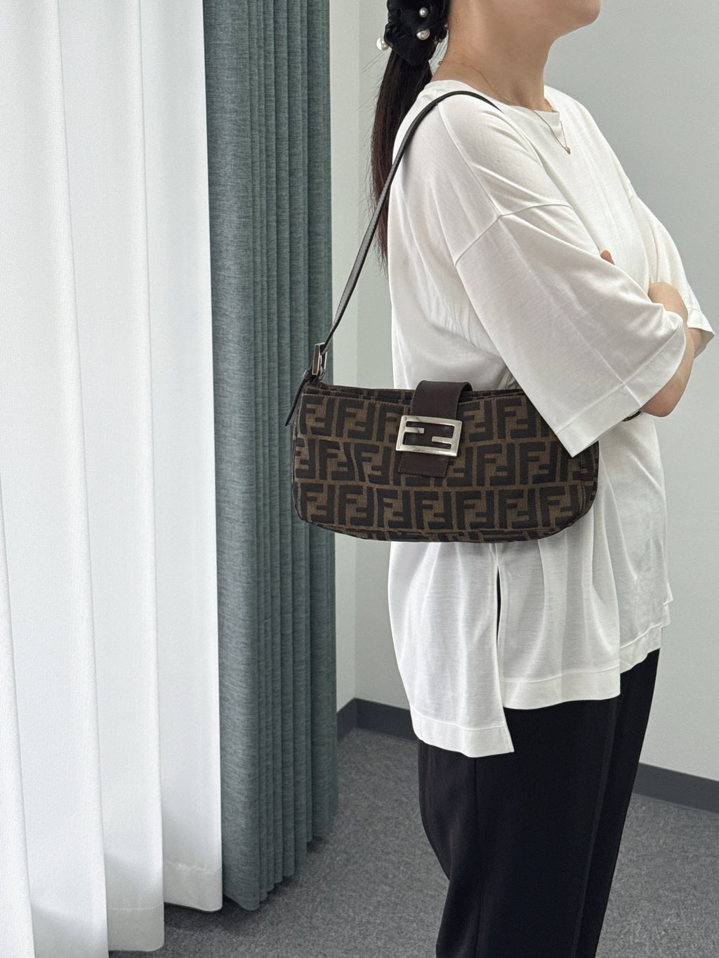 FENDI Zucca Baguette Shoulder Bag