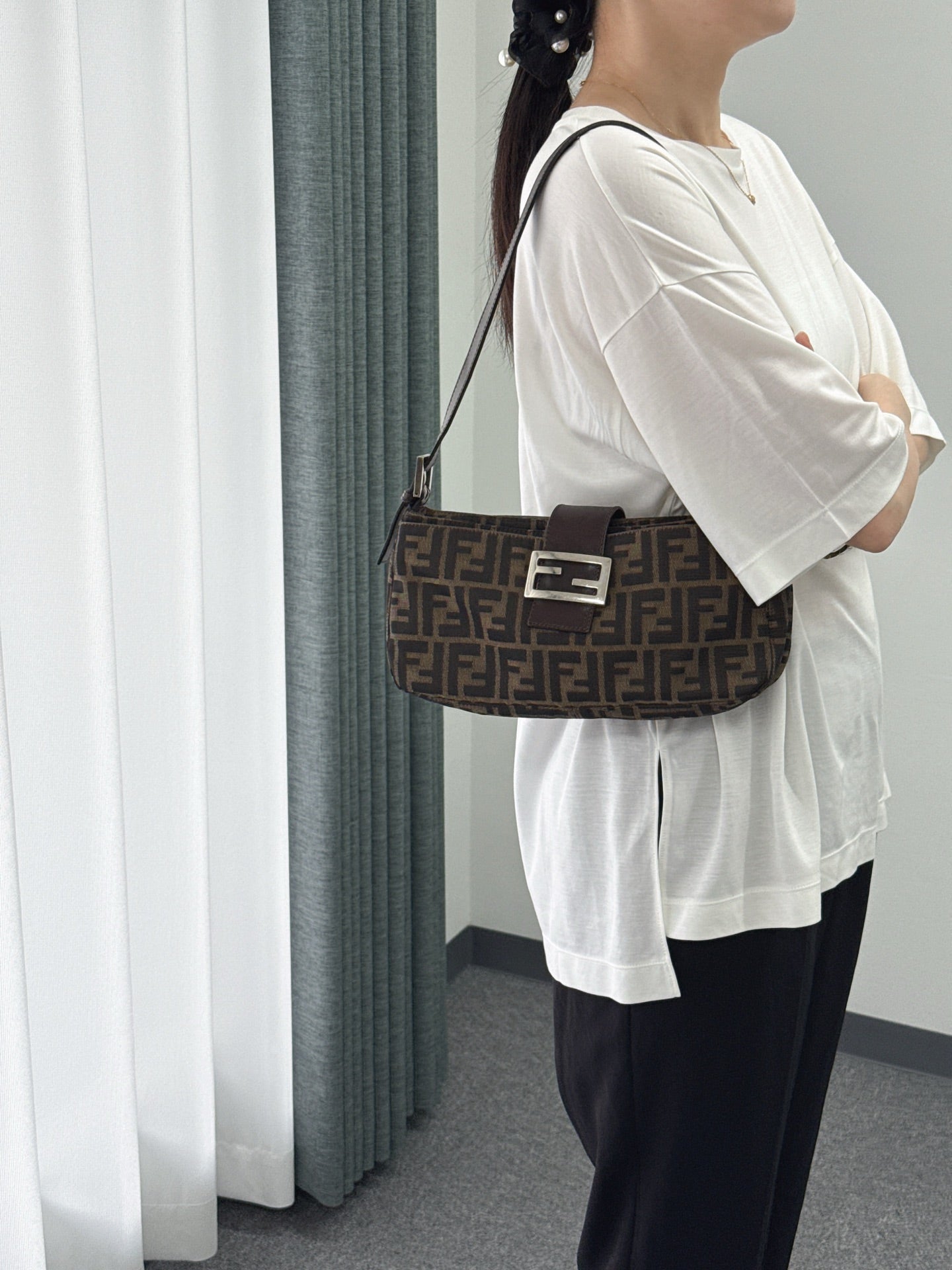FENDI Zucca Baguette Shoulder Bag