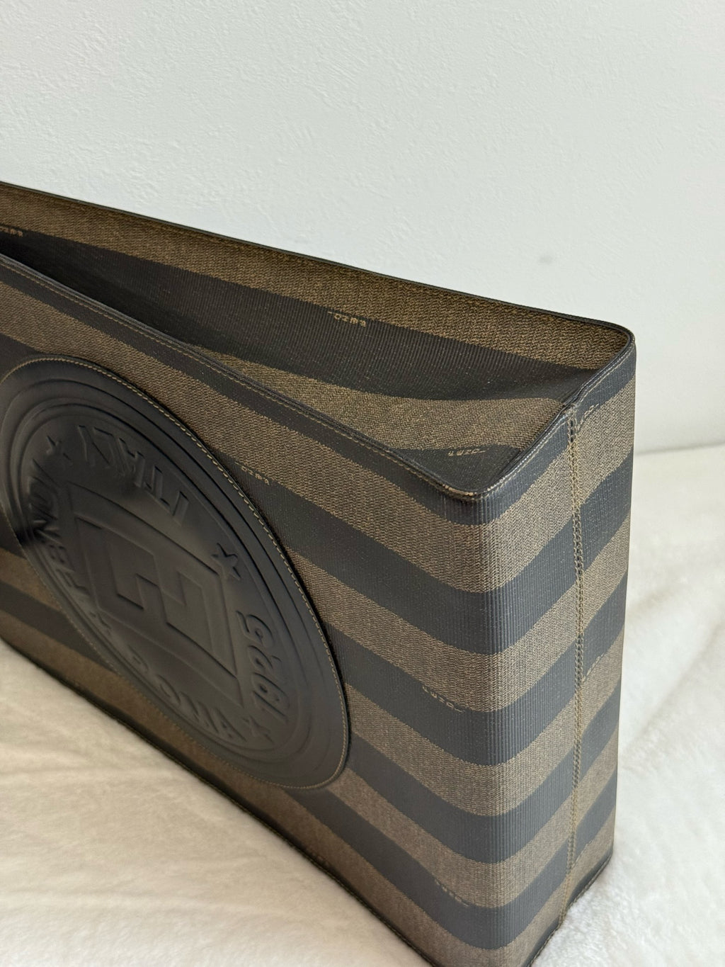 FENDI Pequin Stripe Pochette Bag