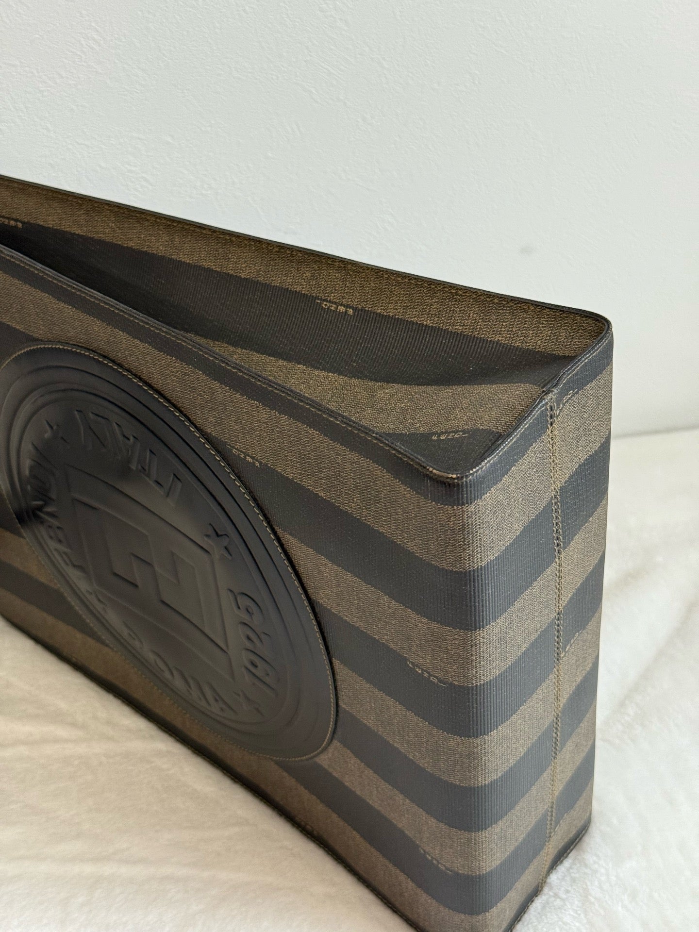 FENDI Pequin Stripe Pochette Bag