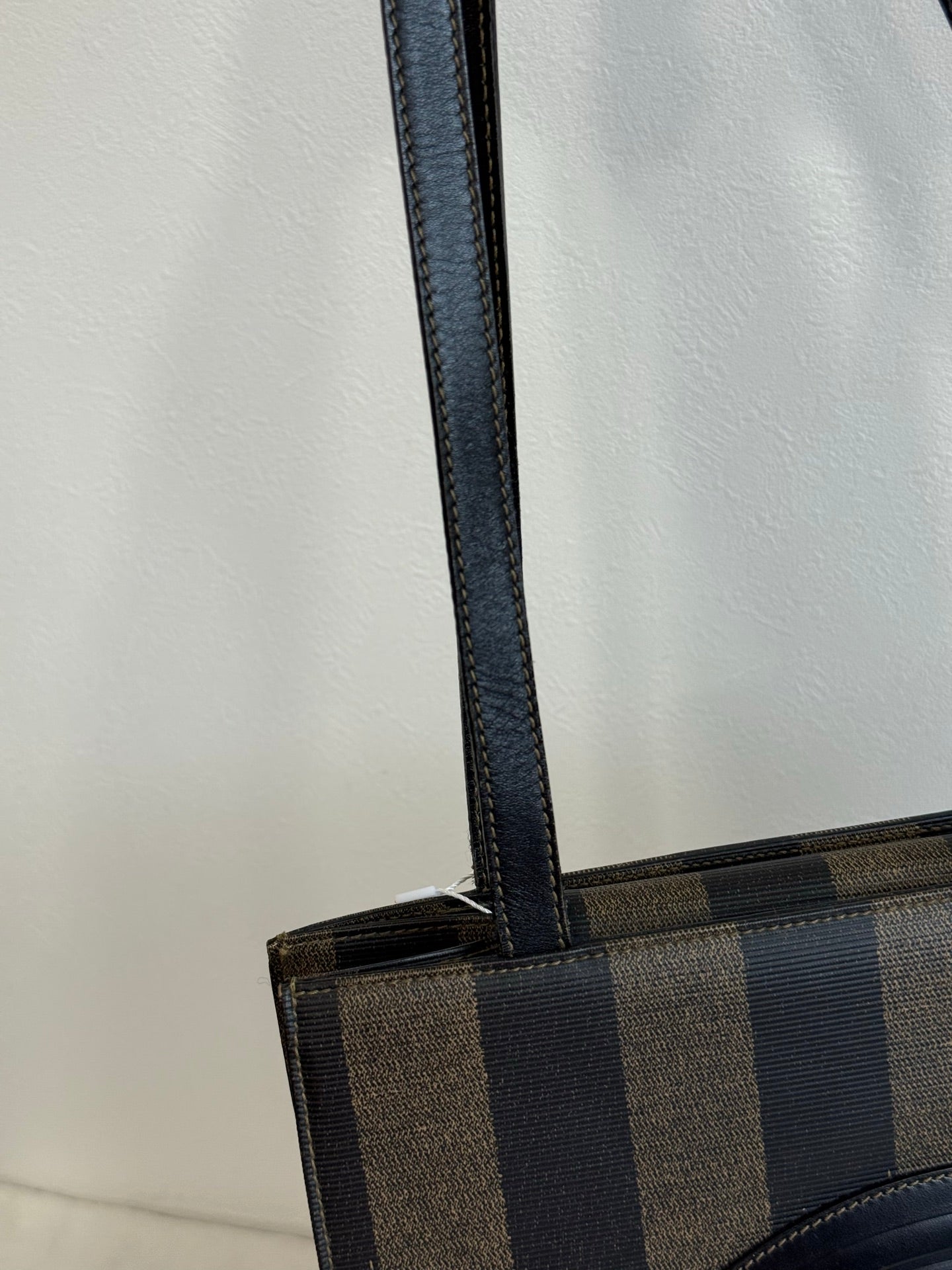 FENDI Pequin Stripe Pochette Bag