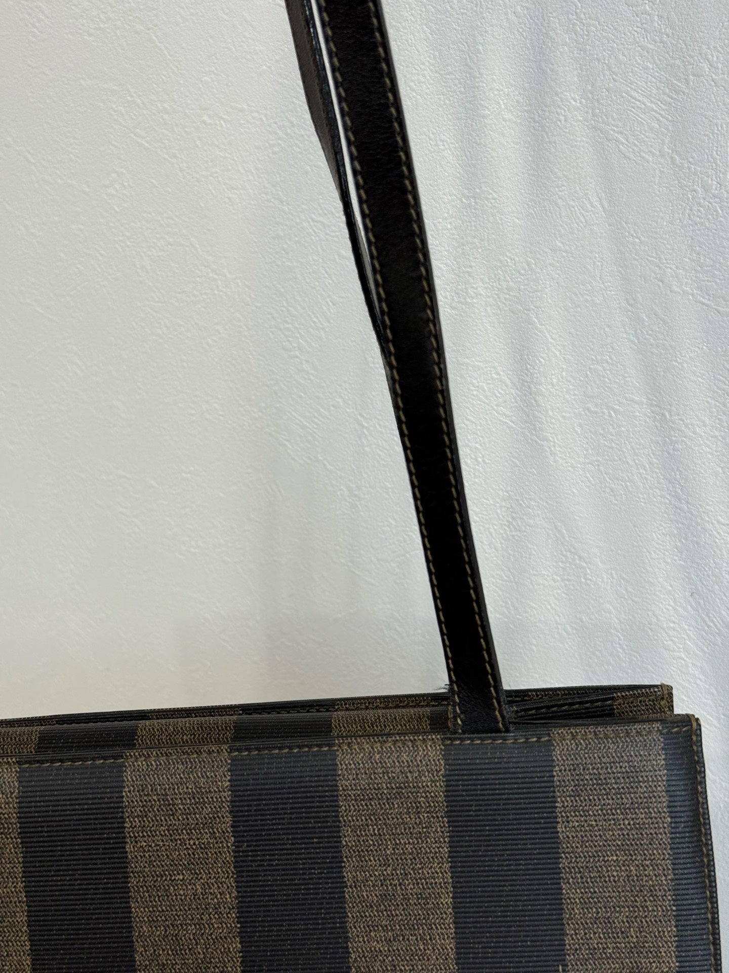 FENDI Pequin Stripe Pochette Bag
