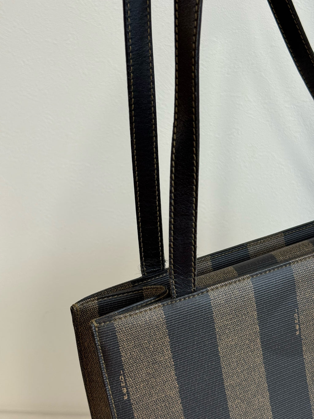 FENDI Pequin Stripe Pochette Bag