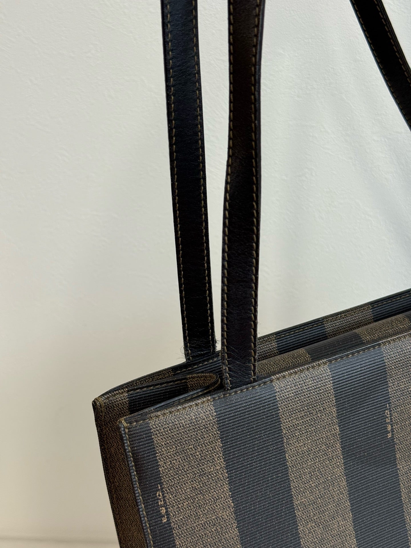 FENDI Pequin Stripe Pochette Bag