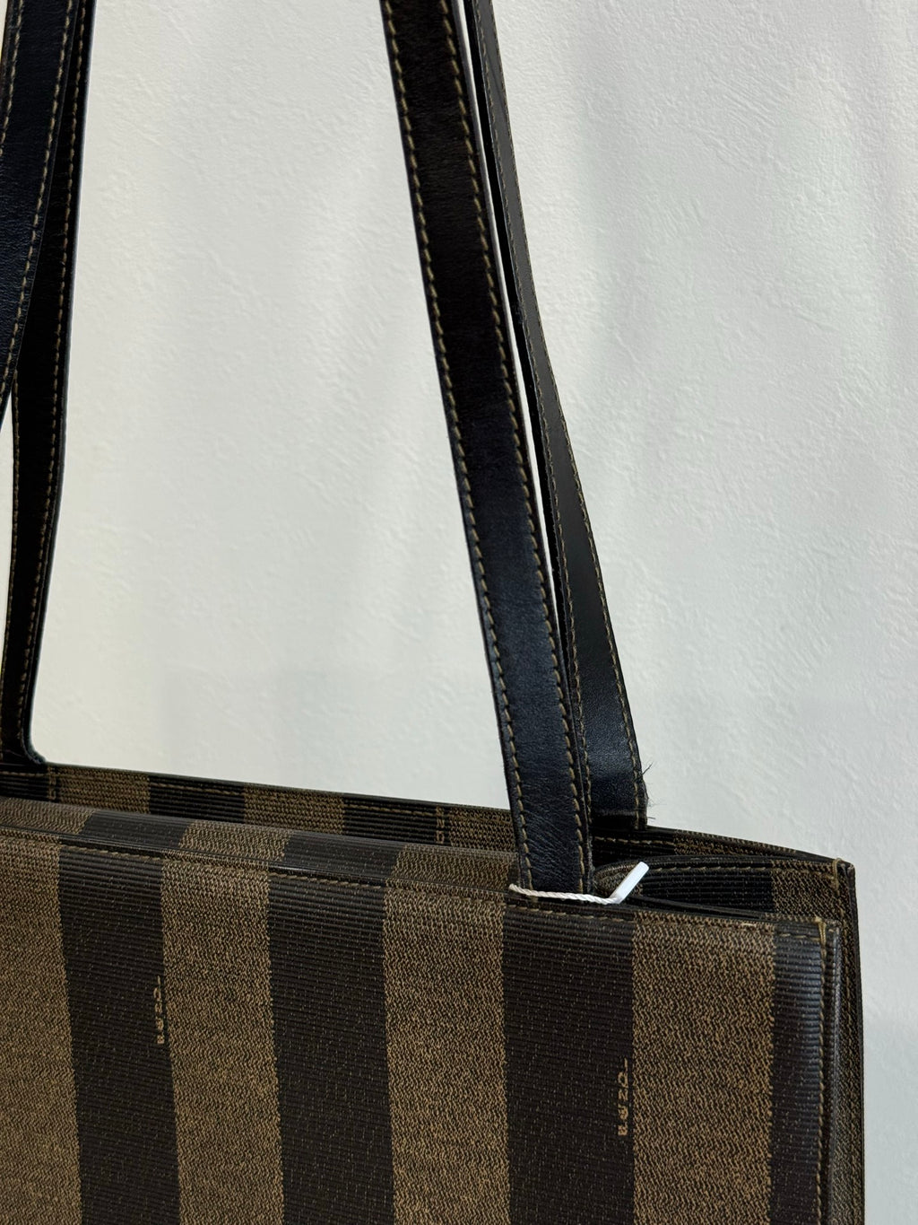 FENDI Pequin Stripe Pochette Bag