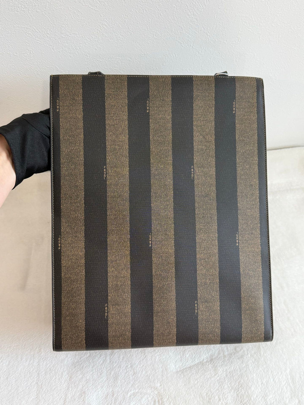 FENDI Pequin Stripe Pochette Bag