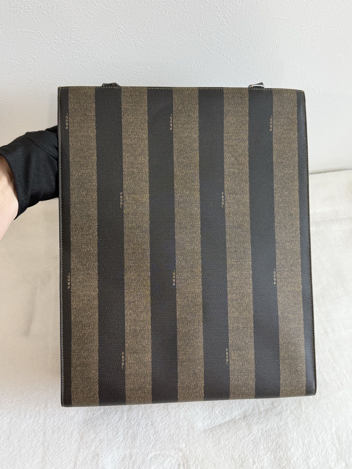 FENDI Pequin Stripe Pochette Bag