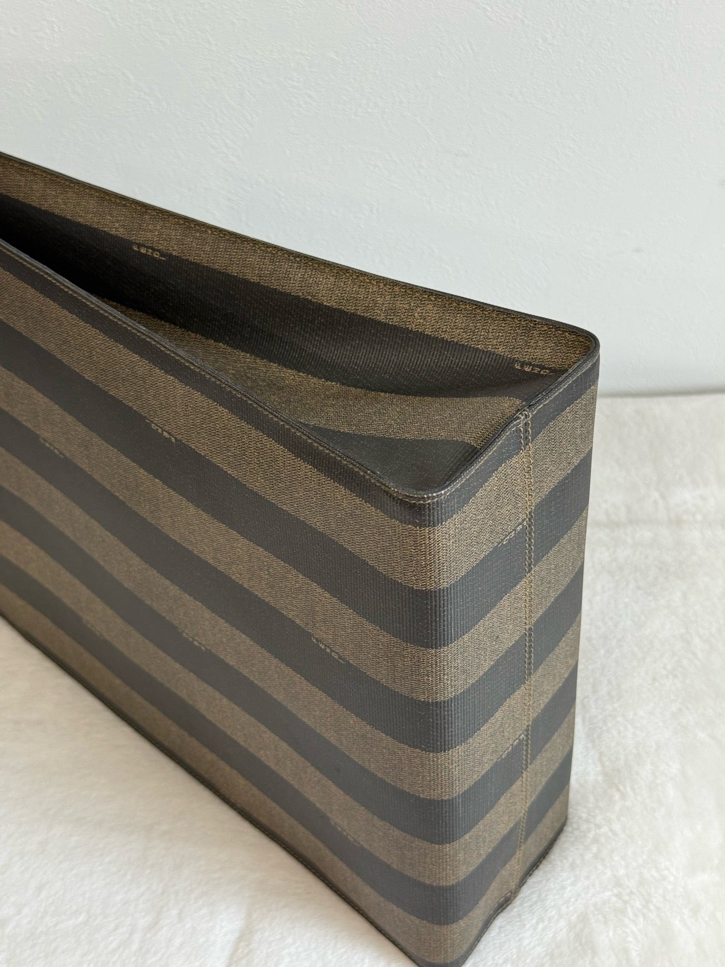 FENDI Pequin Stripe Pochette Bag