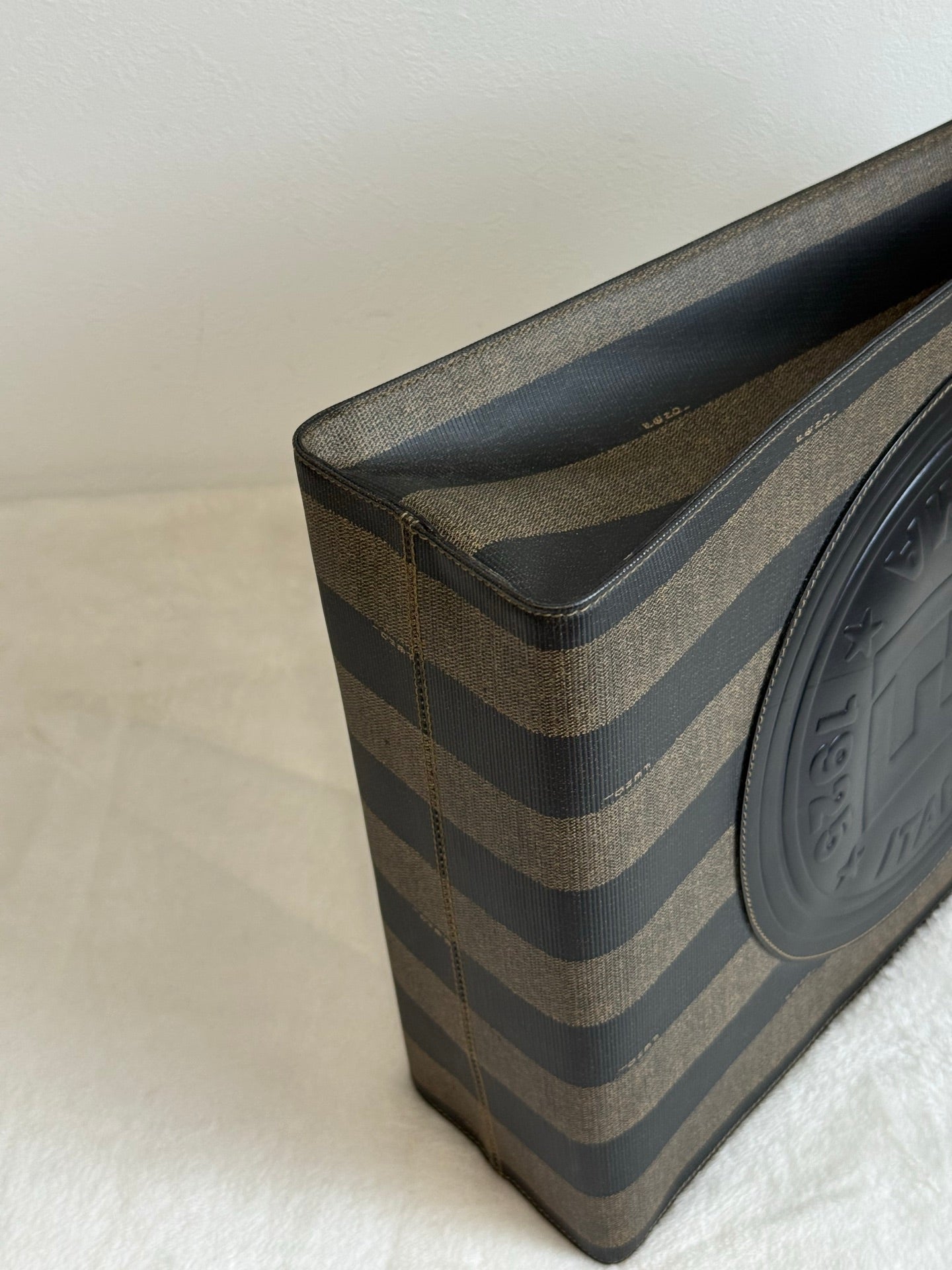 FENDI Pequin Stripe Pochette Bag