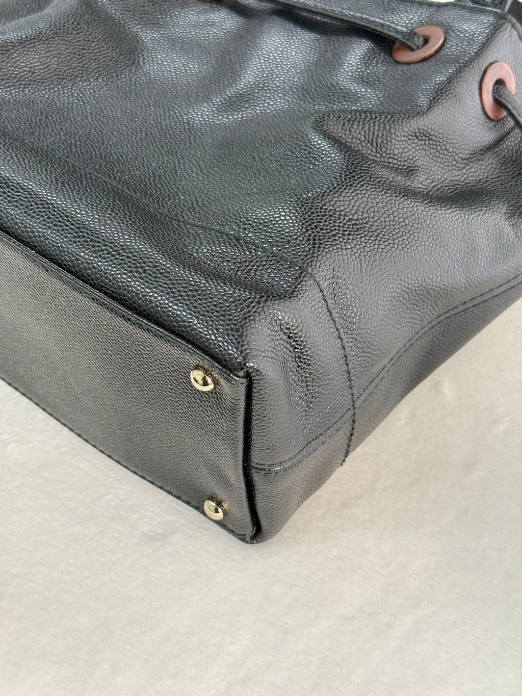 CHANEL Cavier Drawstring Bucket Bag