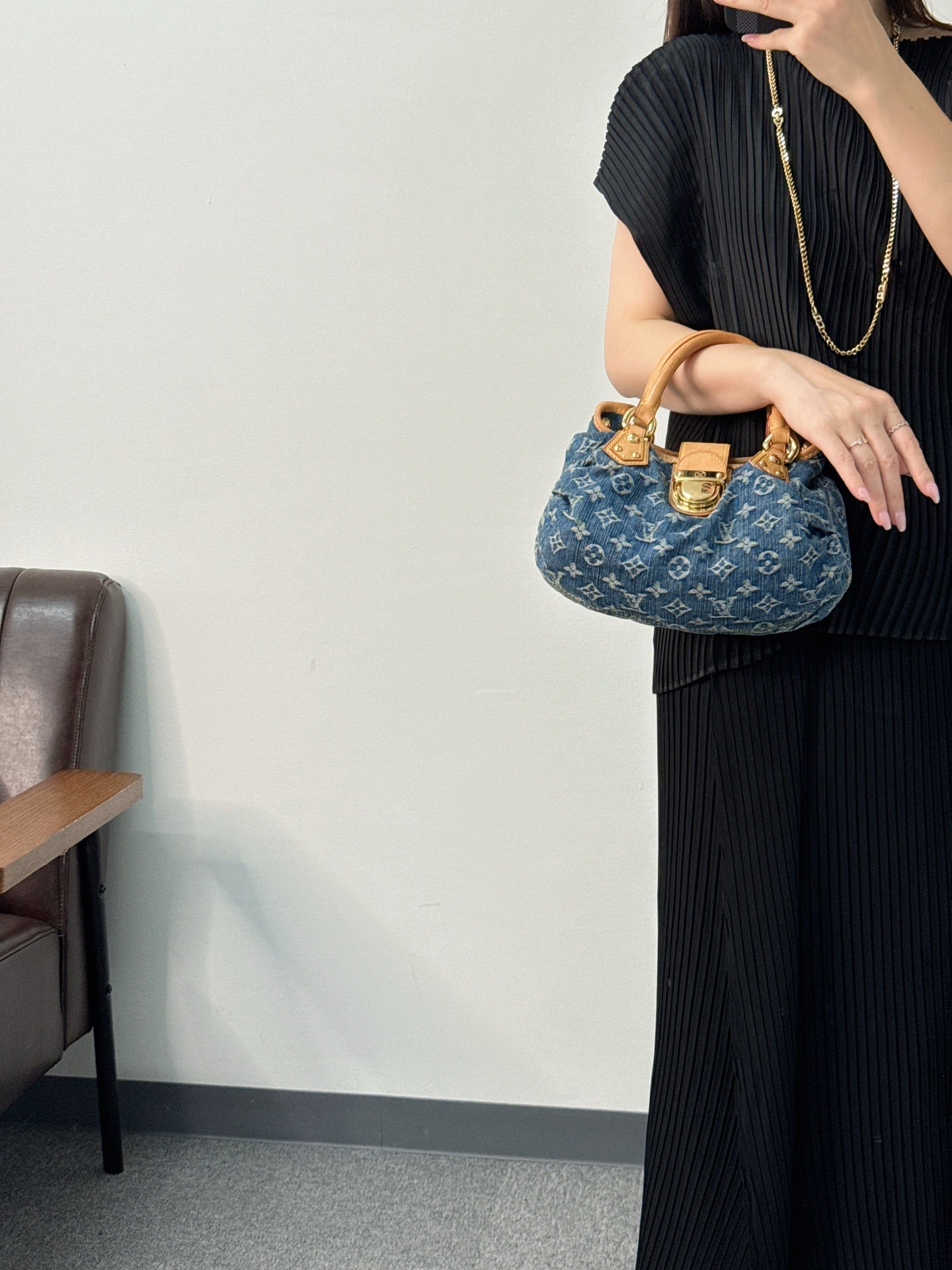 LOUIS VUITTON Monogram Denim Pretty Handbag