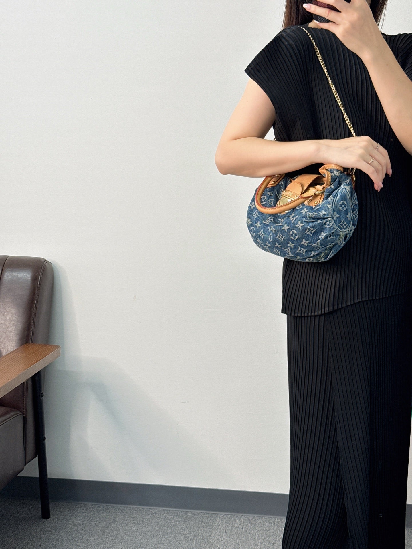 LOUIS VUITTON Monogram Denim Pretty Handbag