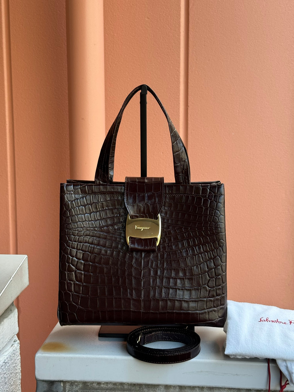 FERRAGAMO Leather 2way Hand Bag