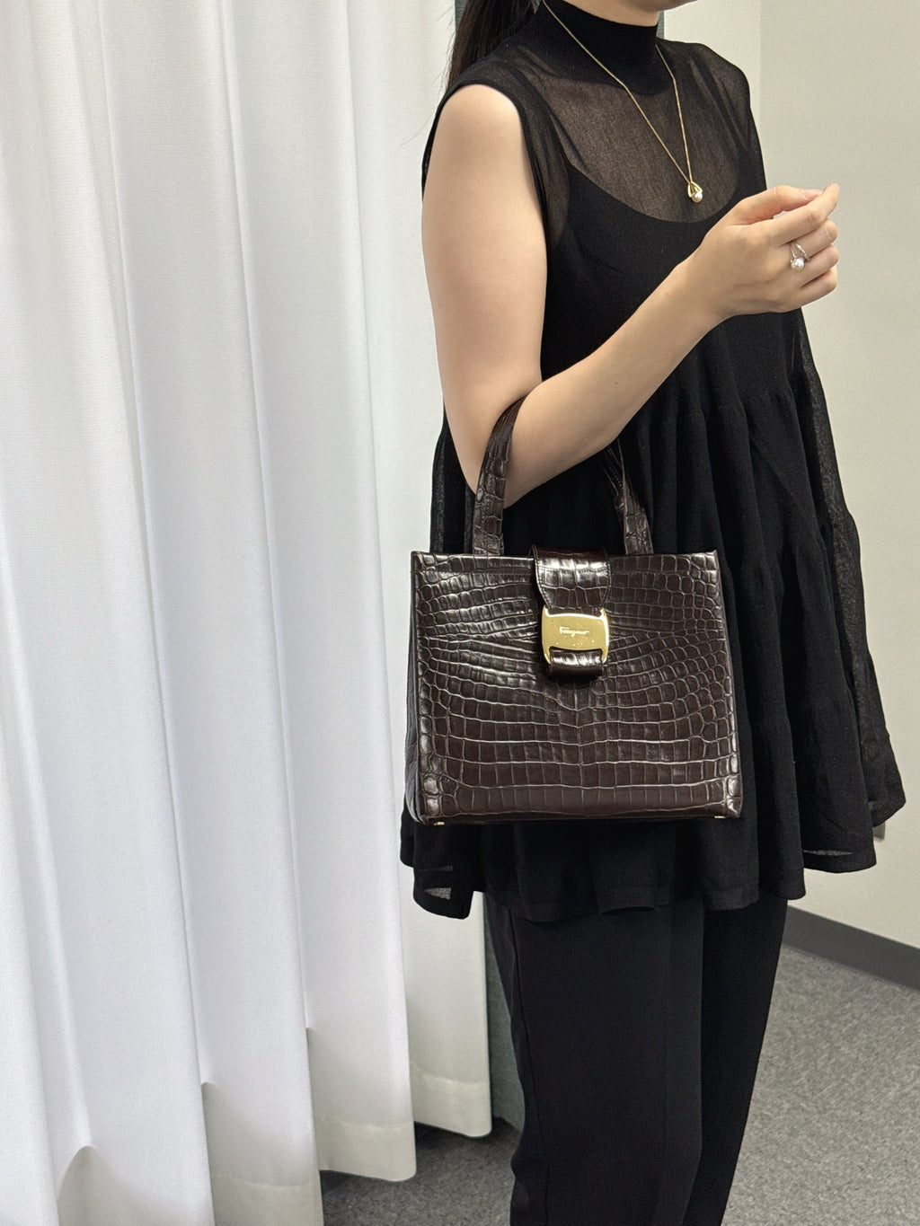 FERRAGAMO Leather 2way Hand Bag