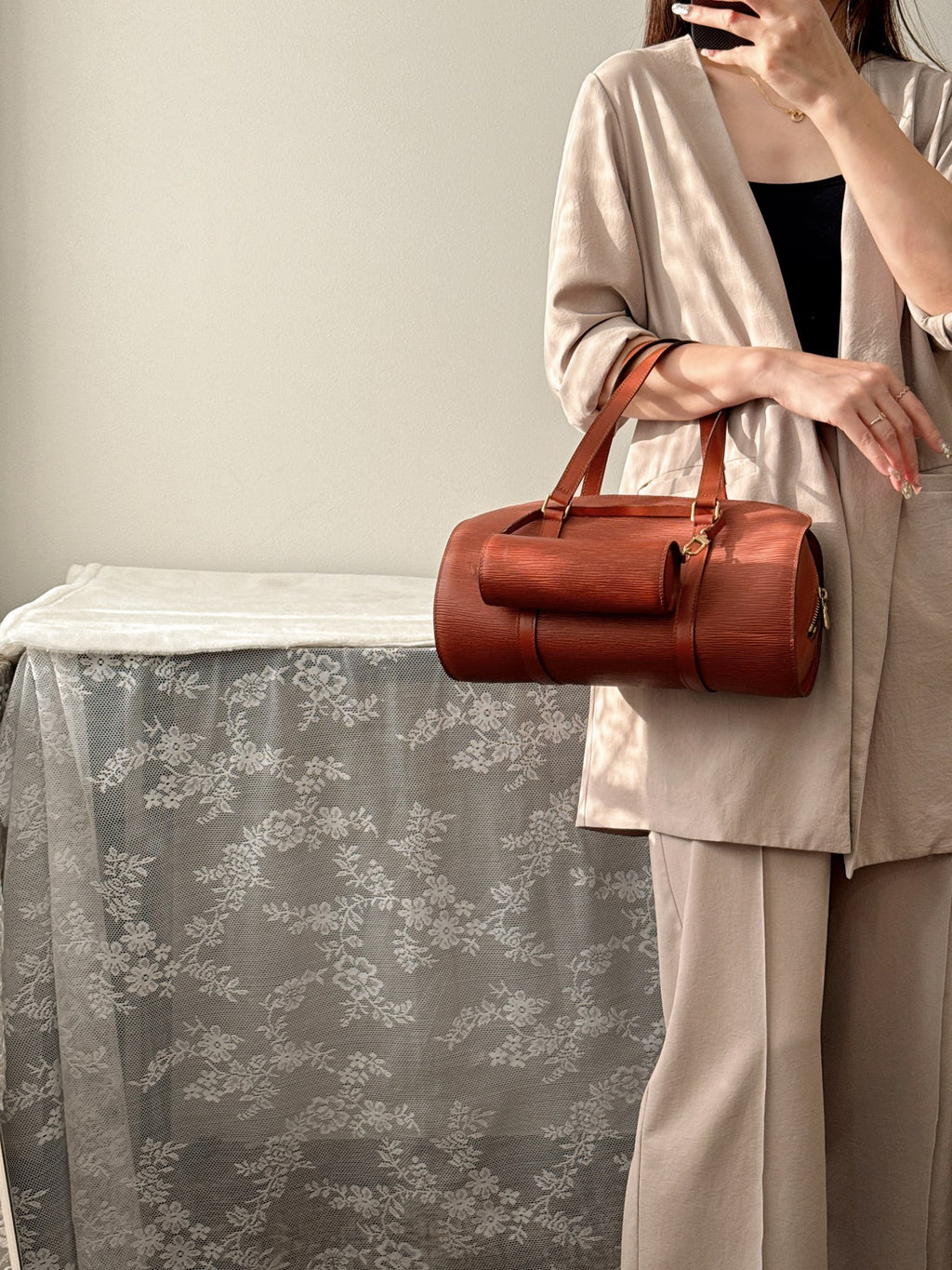 LOUIS VUITTON Epi Papillion Set Bag