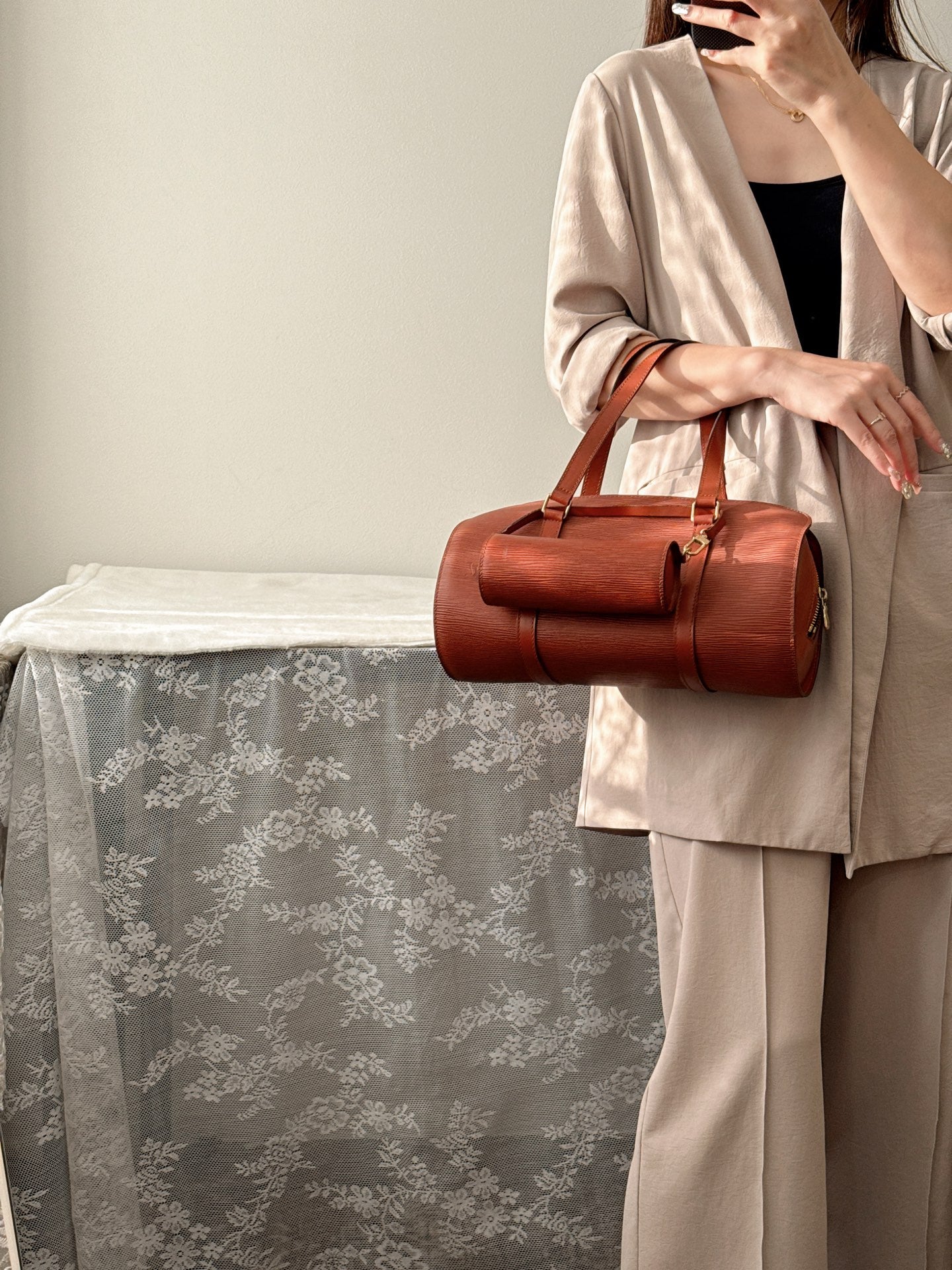 LOUIS VUITTON Epi Papillion Set Bag