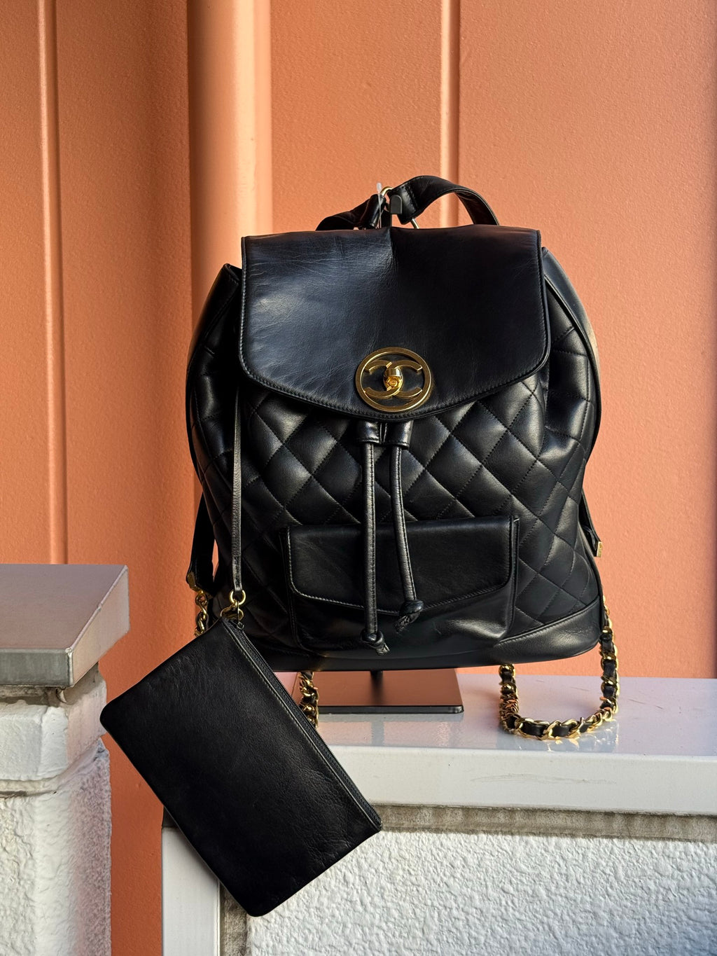 CHANEL Quilted Backpack