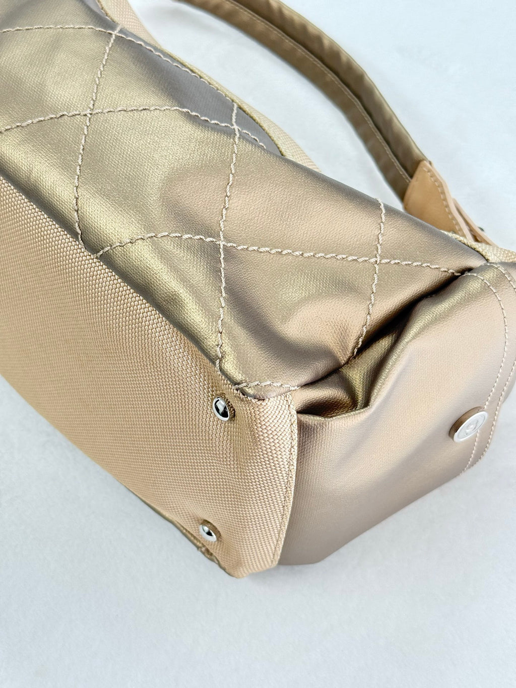 CHANEL Quilted Gold Box Bag