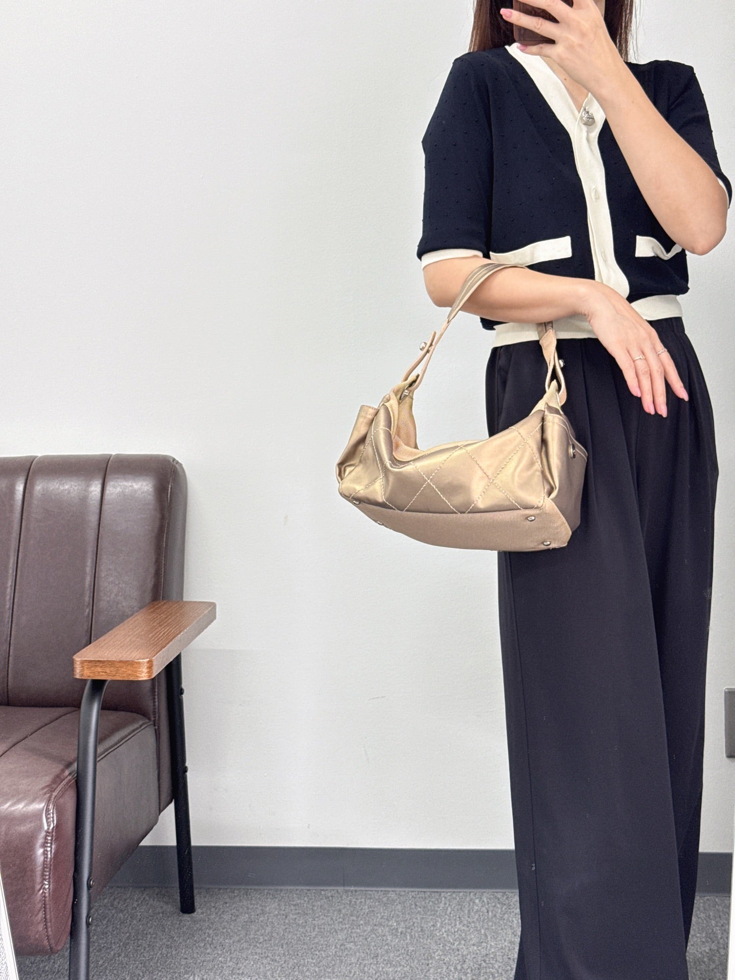 CHANEL Quilted Gold Box Bag