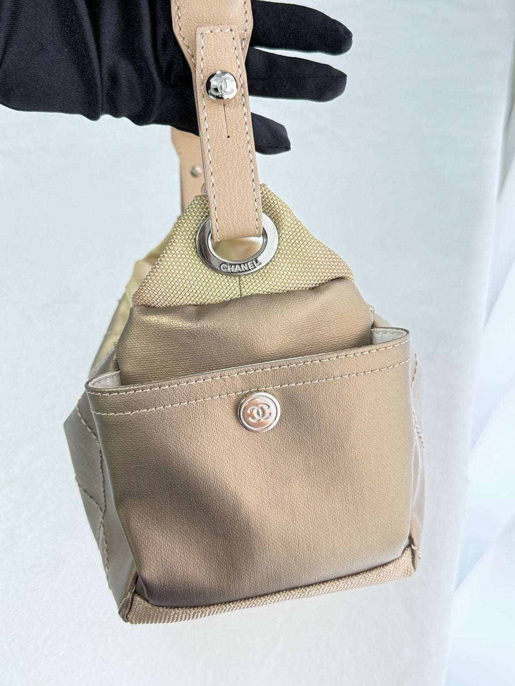 CHANEL Quilted Gold Box Bag