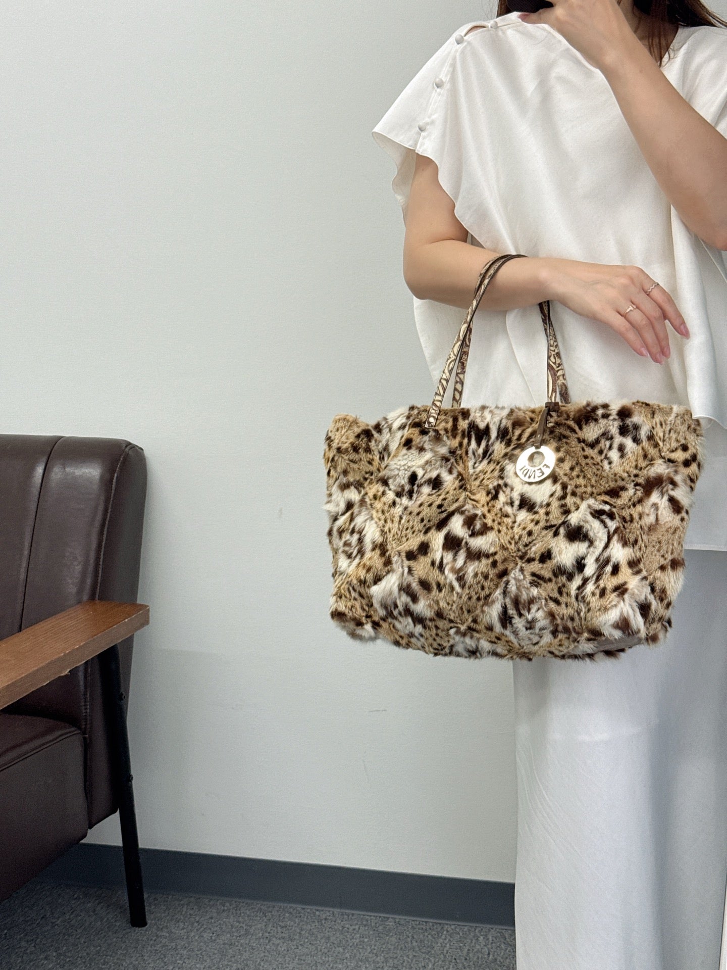 FENDI Leopard Fur Totebag