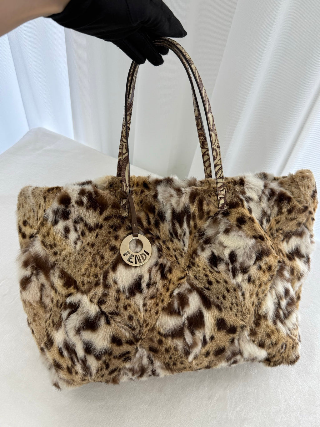 FENDI Leopard Fur Totebag