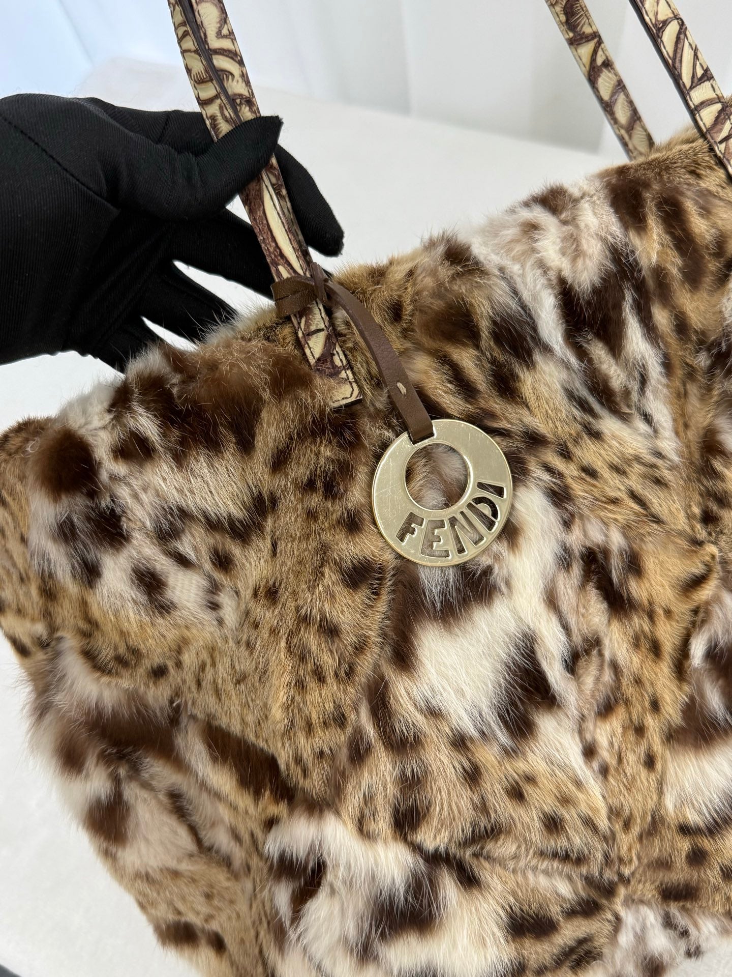 FENDI Leopard Fur Totebag