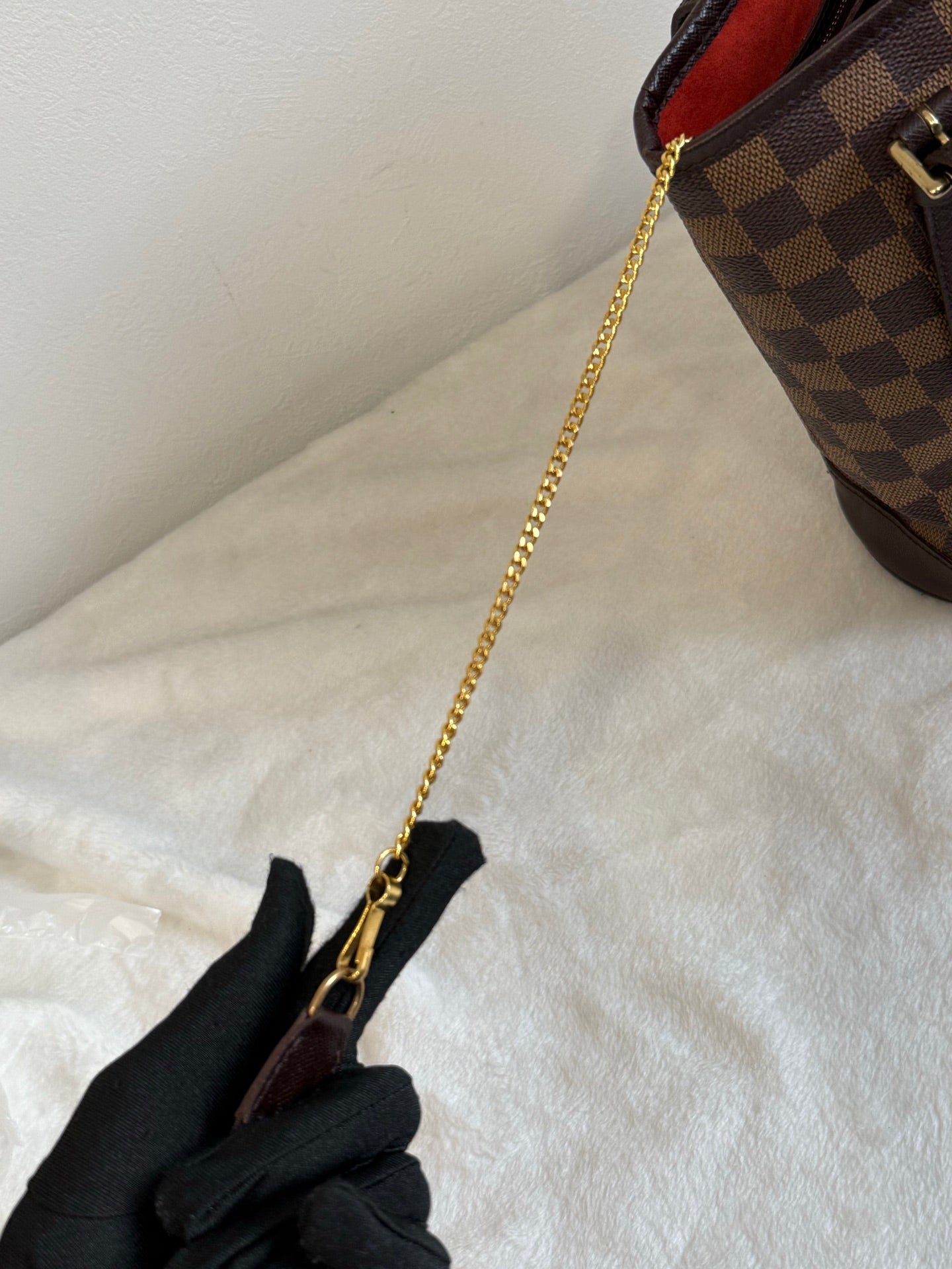 LOUIS VUITTON Damier Bucket Set Bag