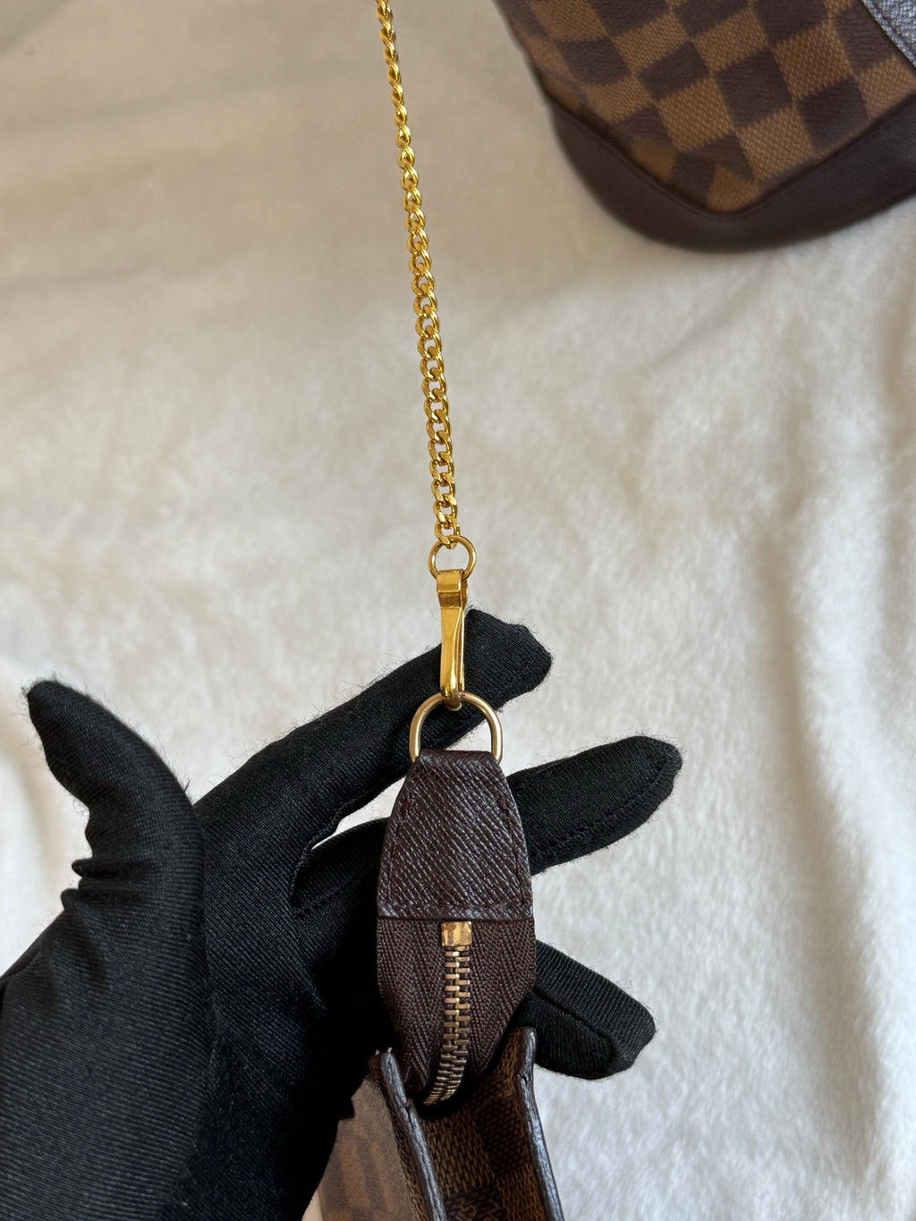 LOUIS VUITTON Damier Bucket Set Bag