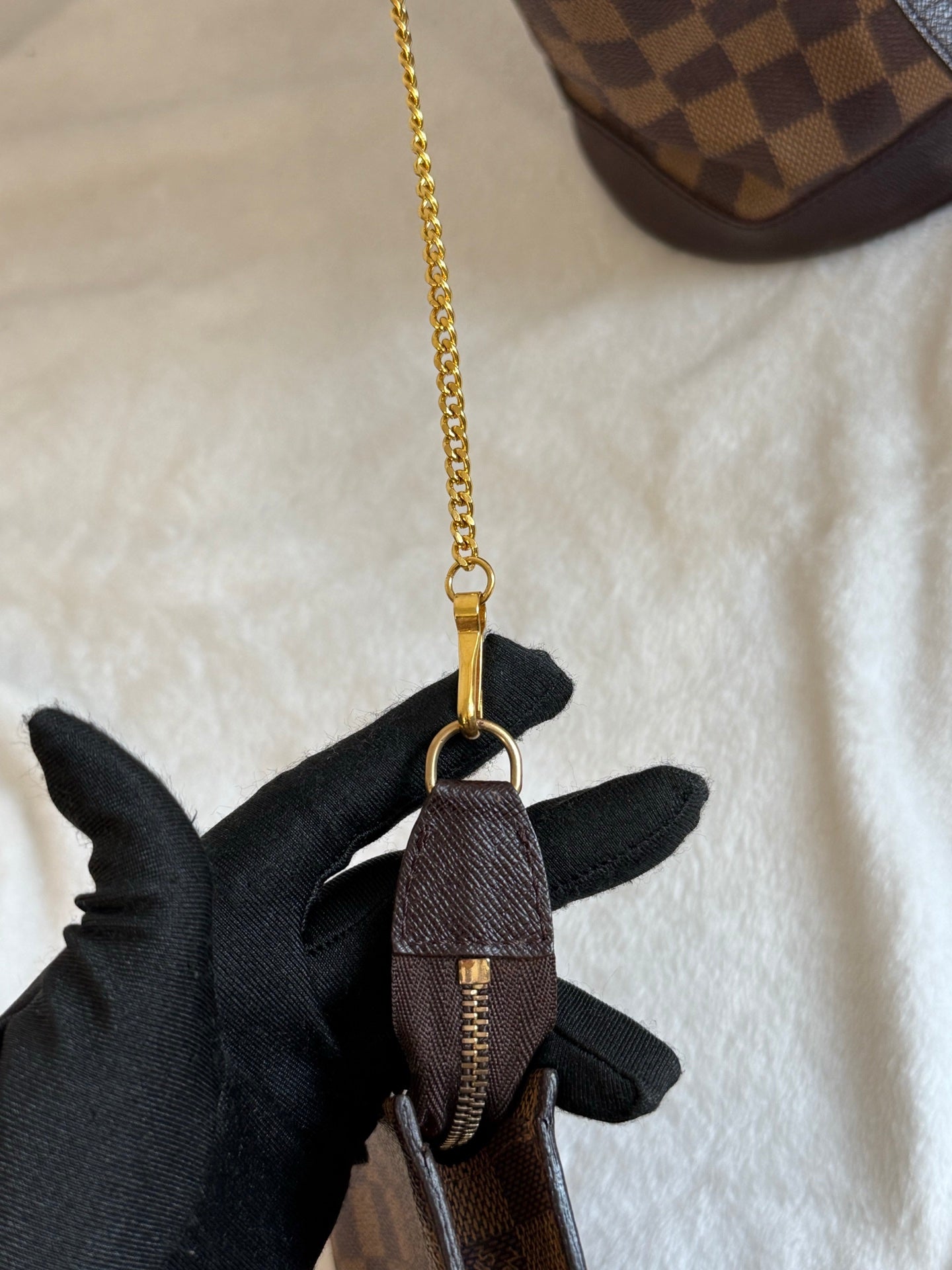 LOUIS VUITTON Damier Bucket Set Bag