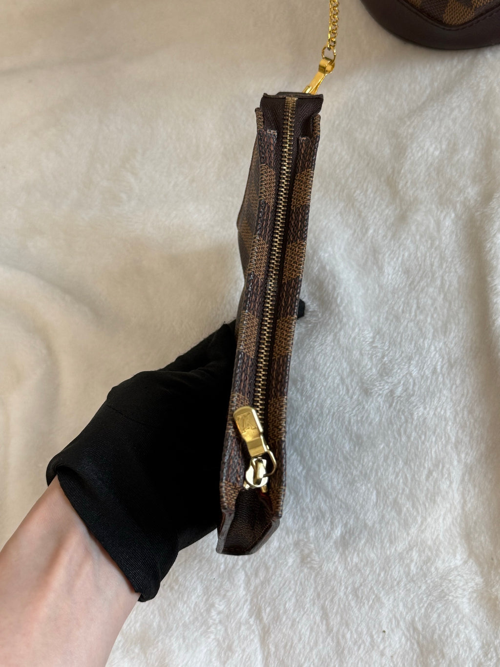 LOUIS VUITTON Damier Bucket Set Bag