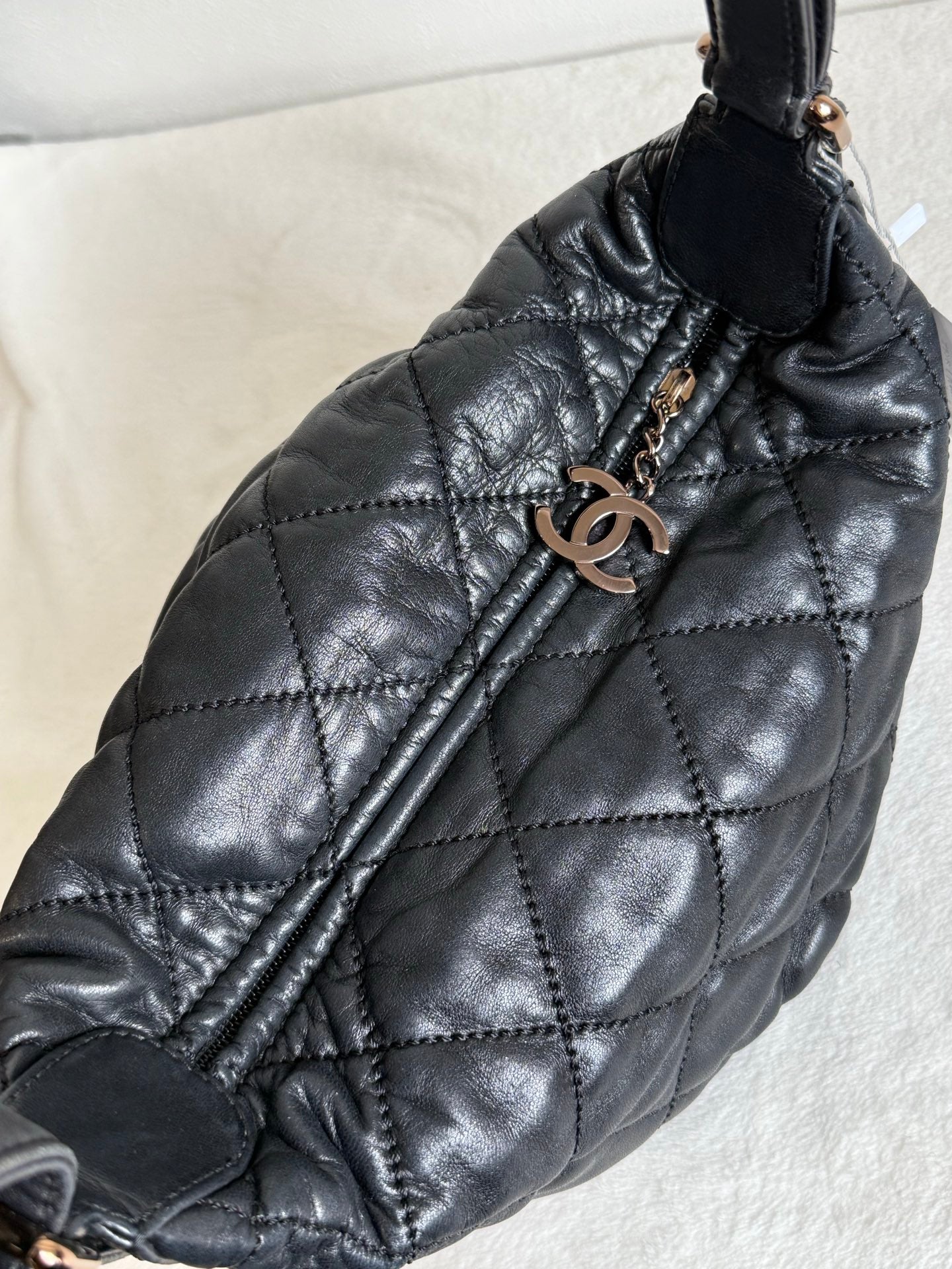 CHANEL Lambskin Quilted Hobo Bag
