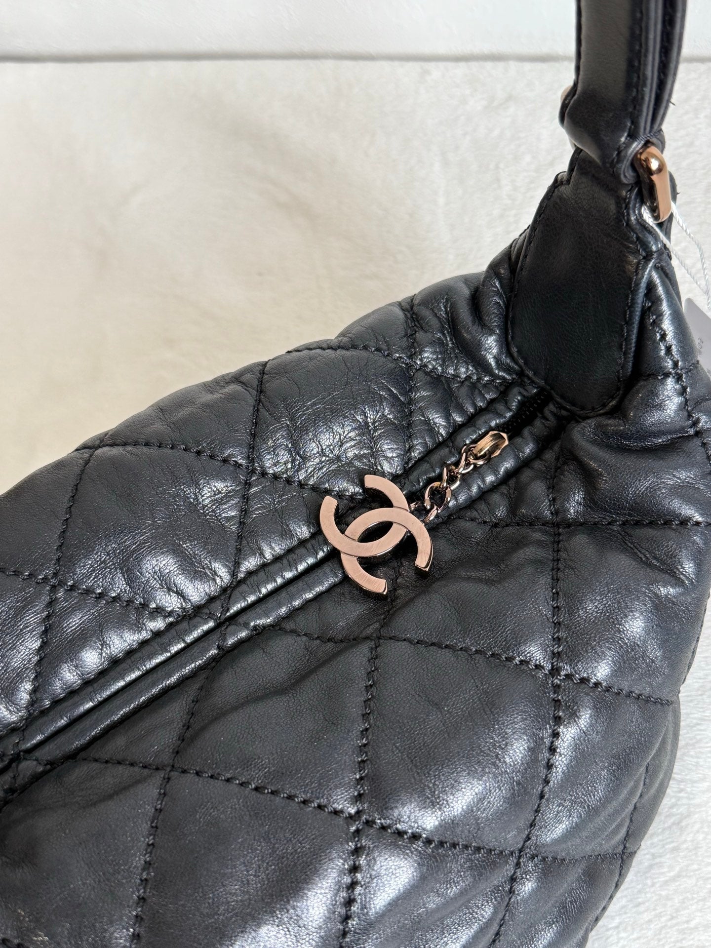 CHANEL Lambskin Quilted Hobo Bag