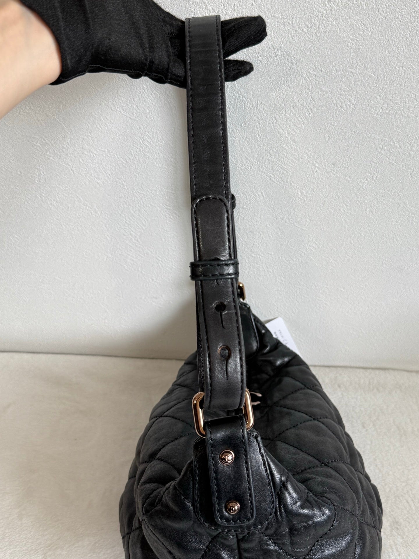 CHANEL Lambskin Quilted Hobo Bag
