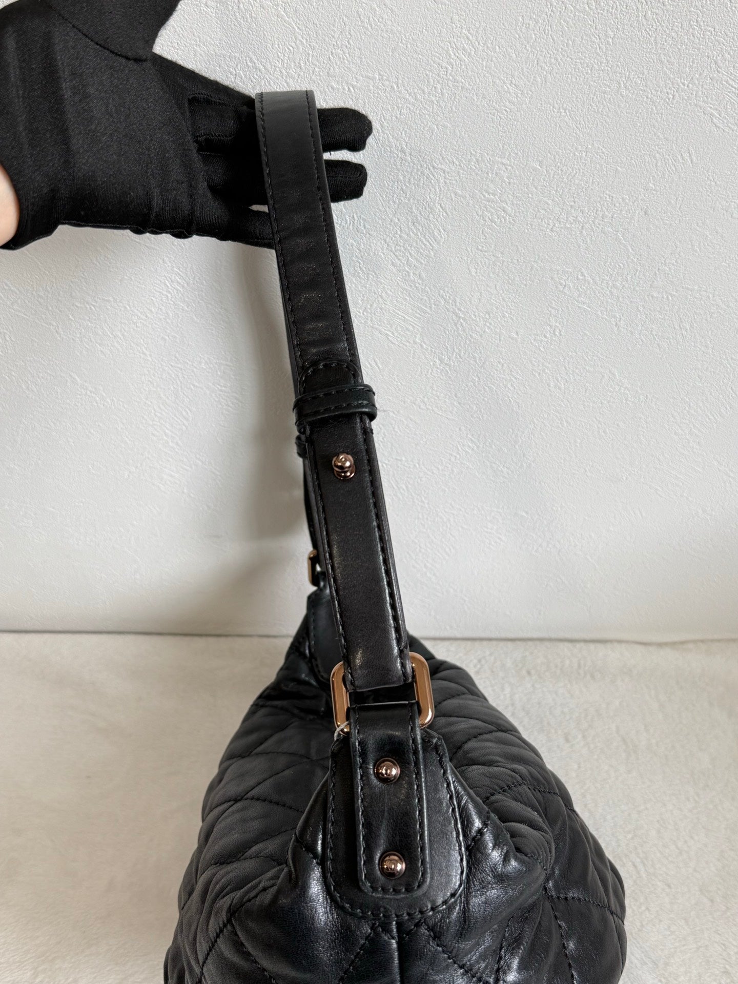 CHANEL Lambskin Quilted Hobo Bag