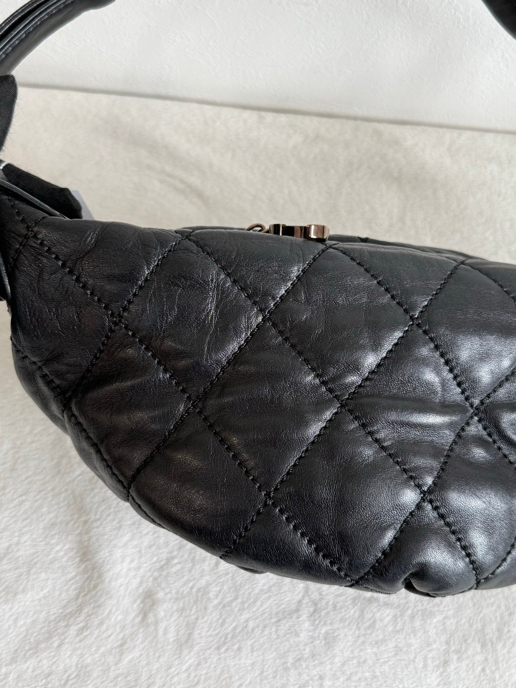 CHANEL Lambskin Quilted Hobo Bag