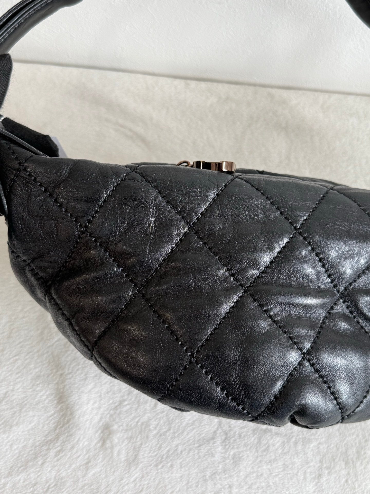 CHANEL Lambskin Quilted Hobo Bag