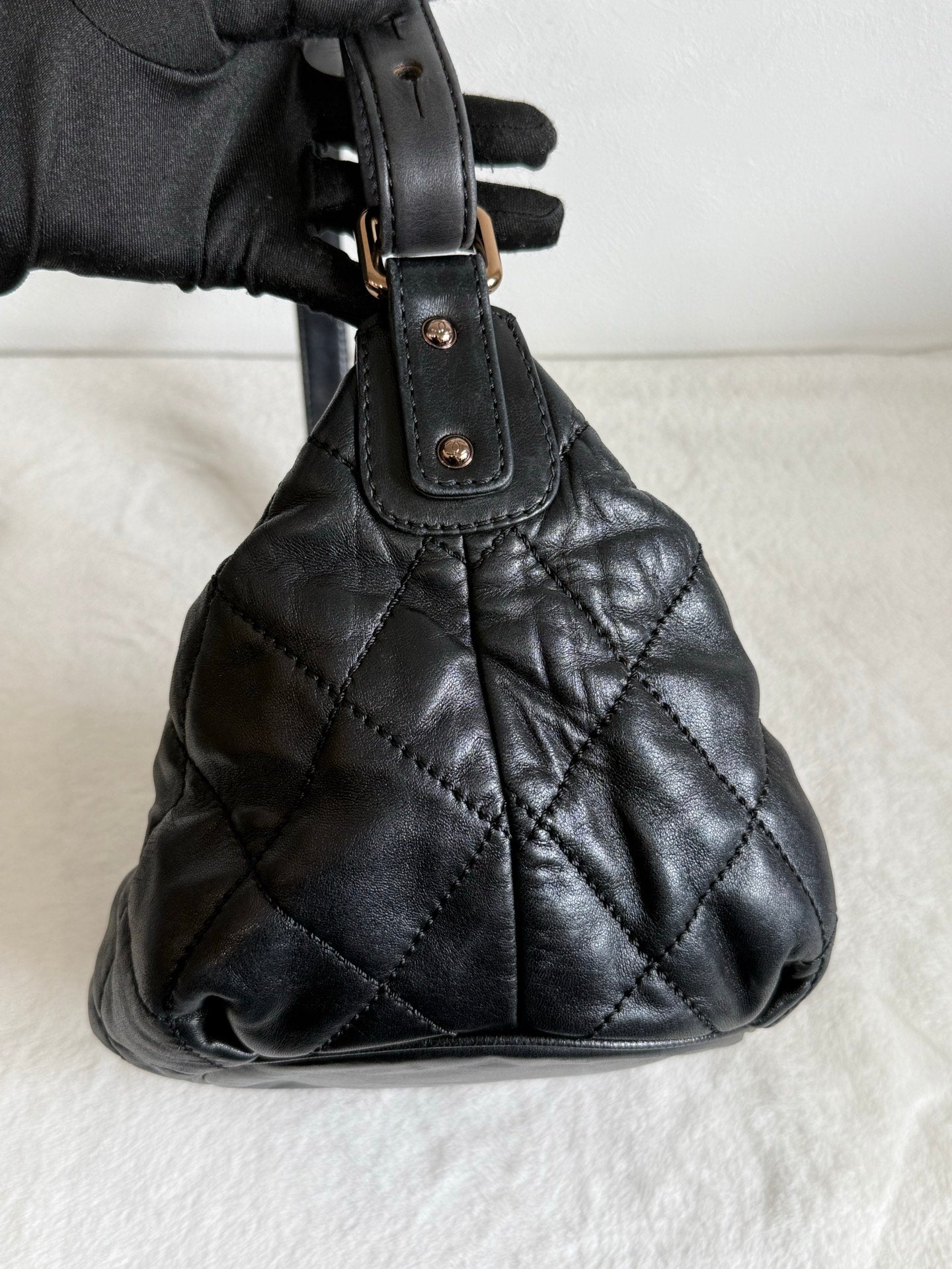 CHANEL Lambskin Quilted Hobo Bag