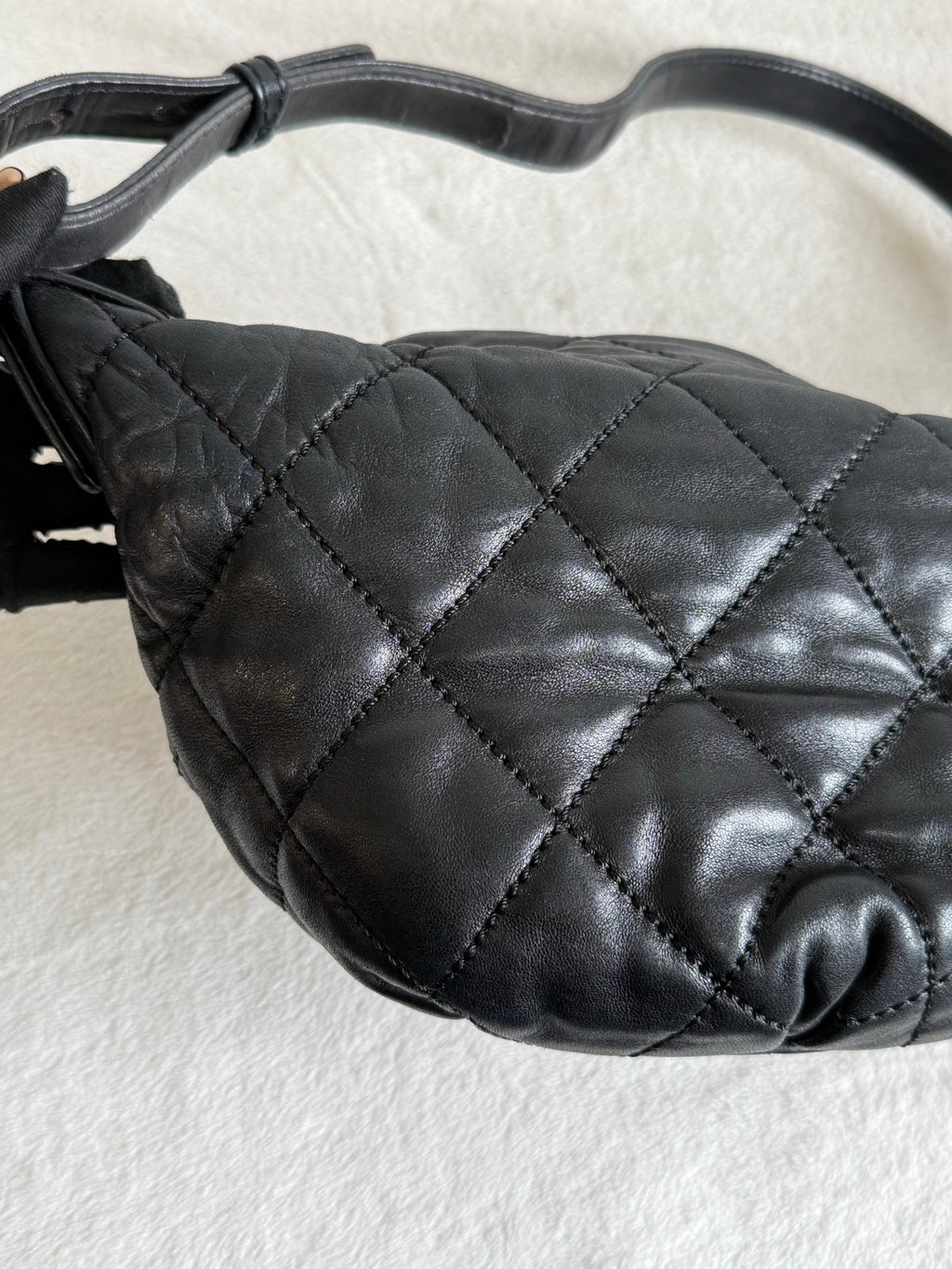 CHANEL Lambskin Quilted Hobo Bag